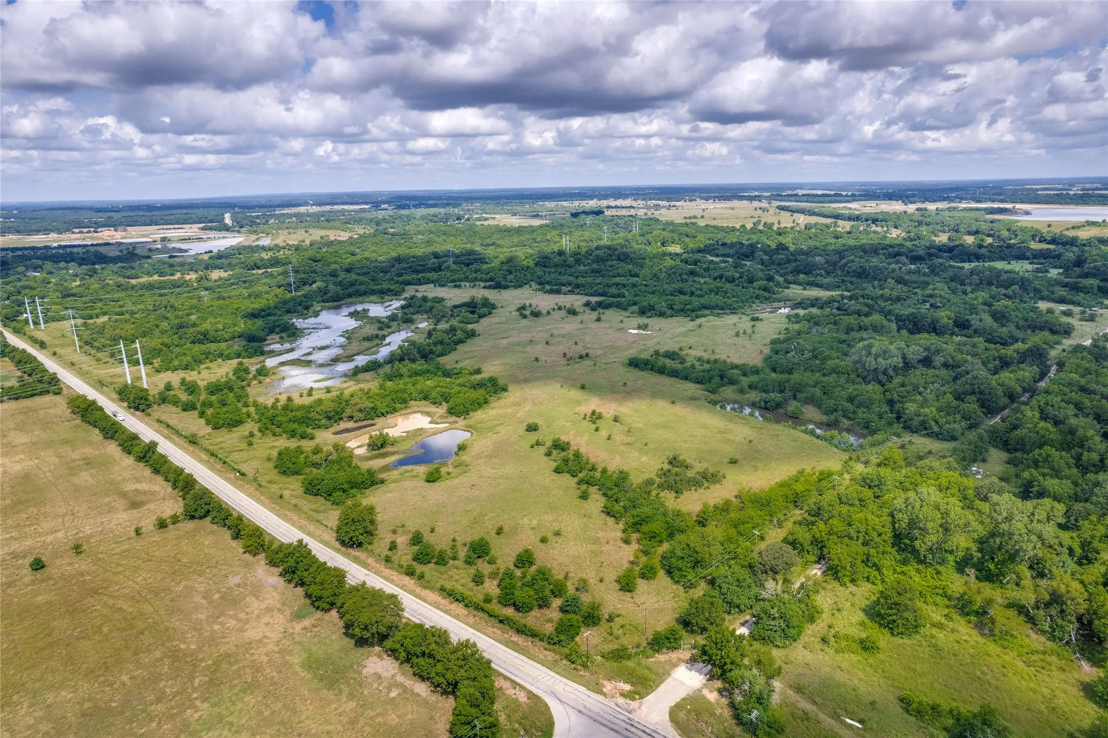 Aerial view from Southeast corner facing Northwest