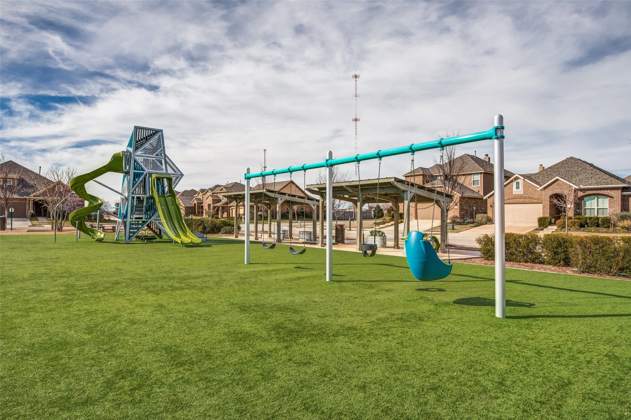 Playground areas throughout the community.
