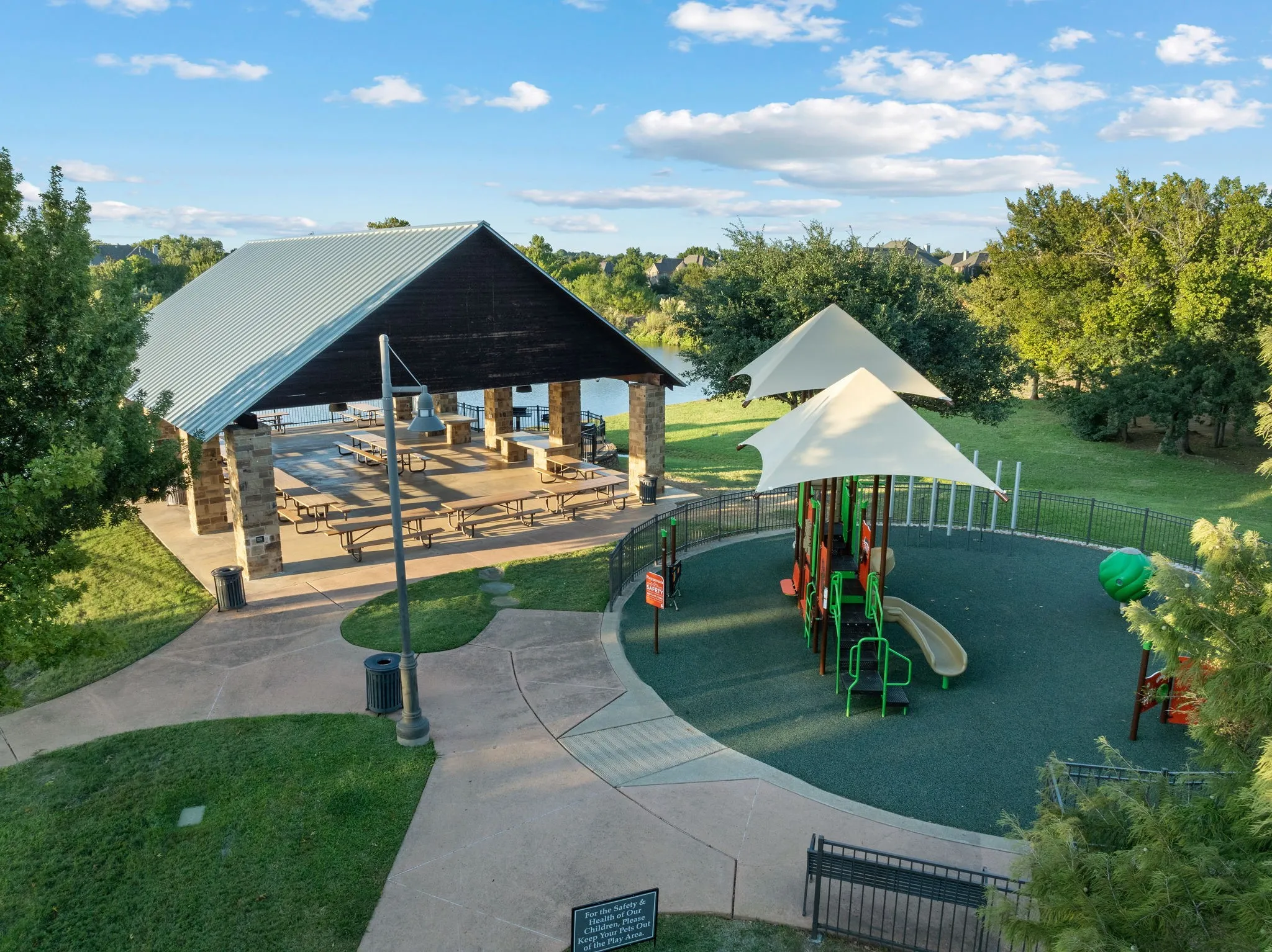 New playground installed this year, along with many other playgrounds throughout the community