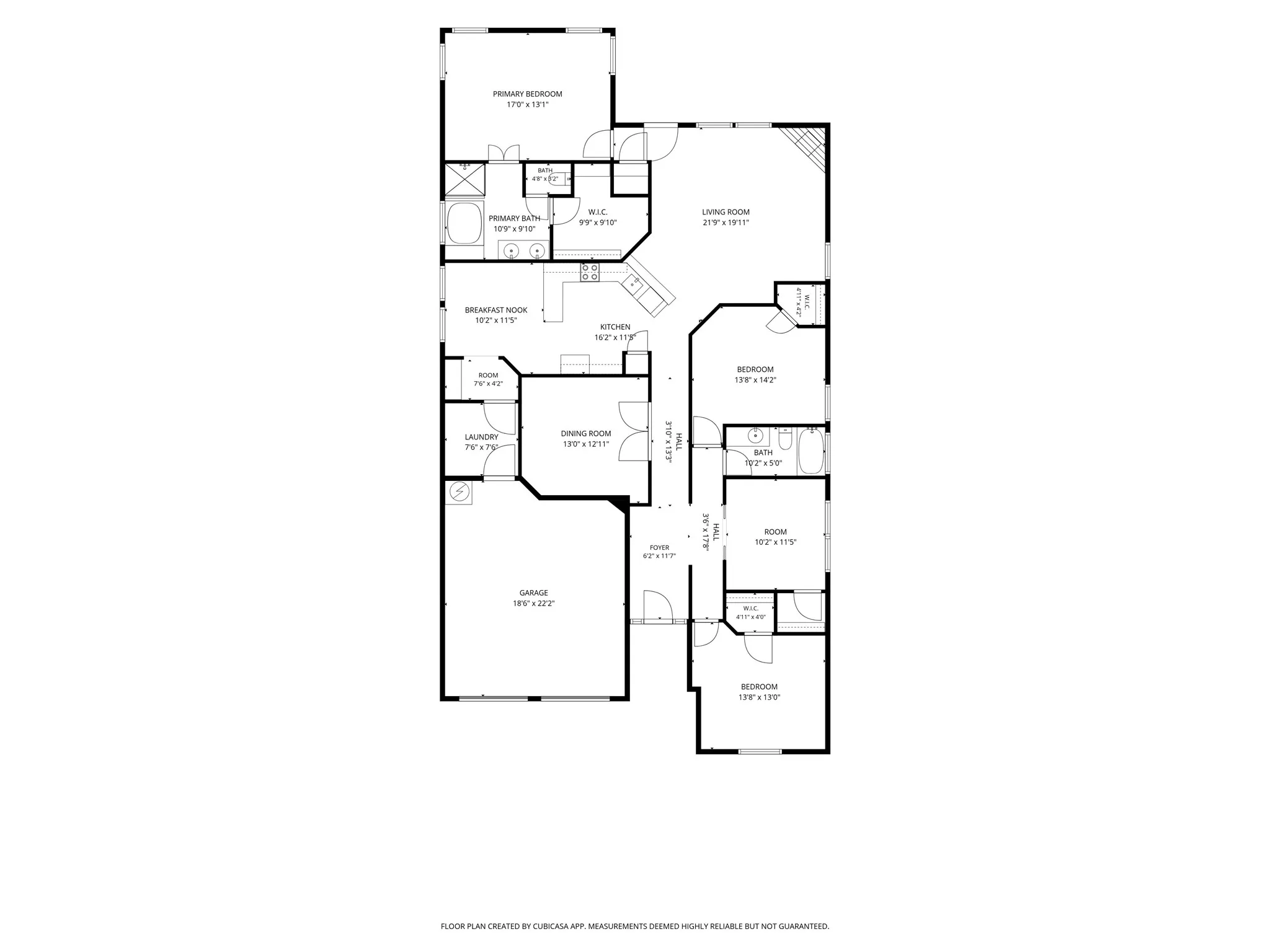 Room sizes are approximate