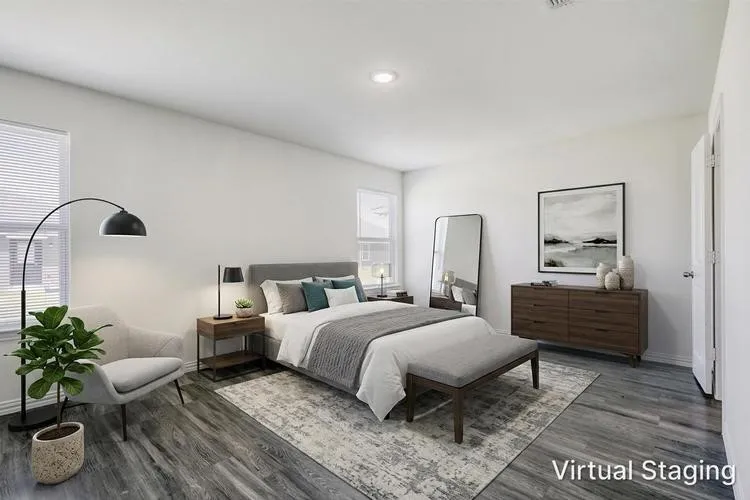 AI staging for primary bedroom