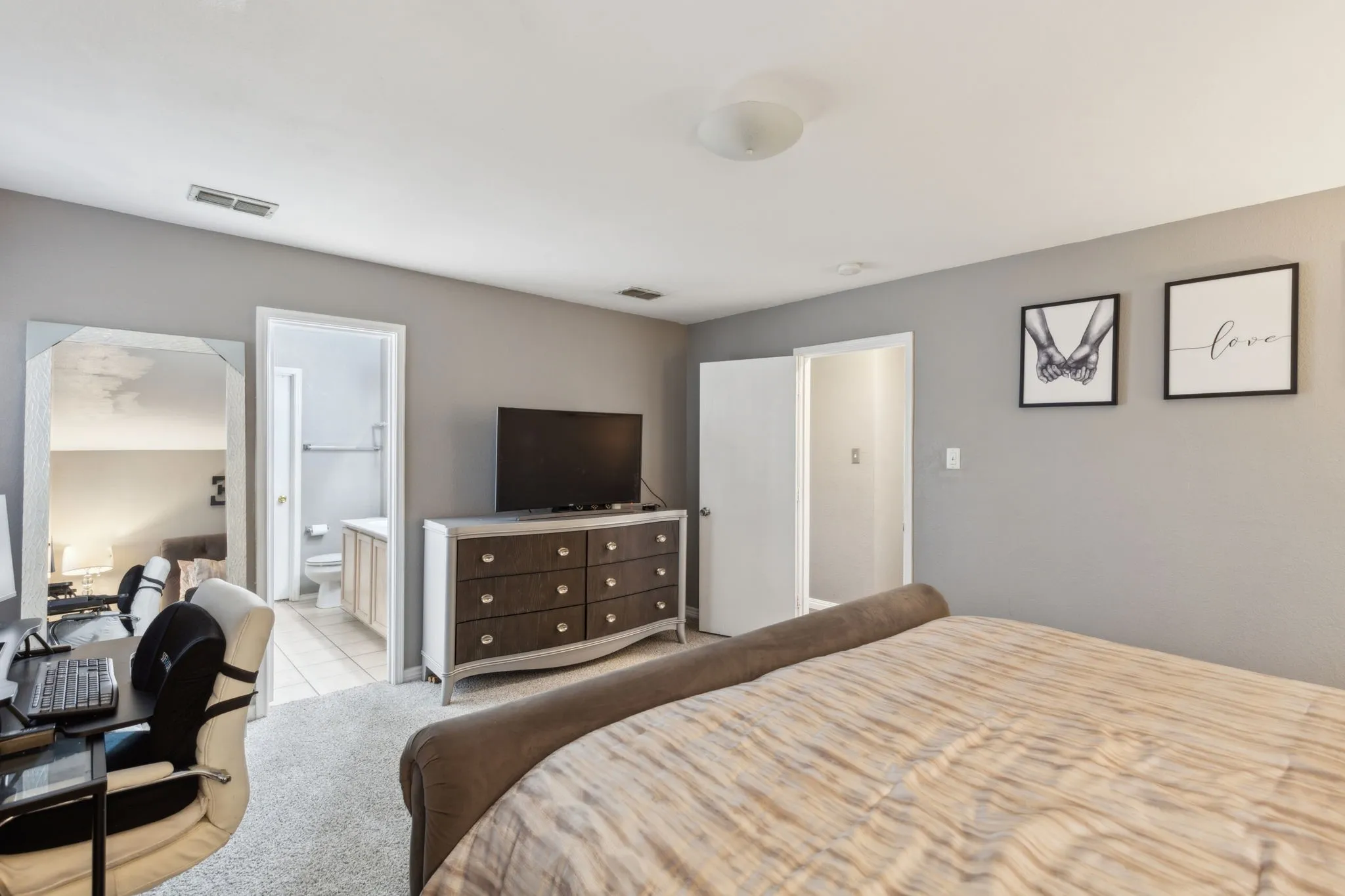 Another angle of the primary bedroom.