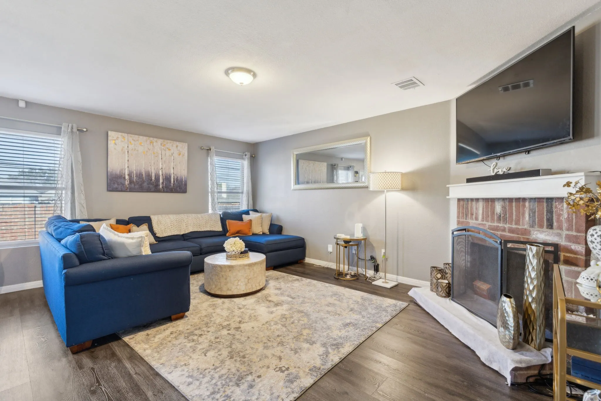 This spacious living area is the perfect place to gather.