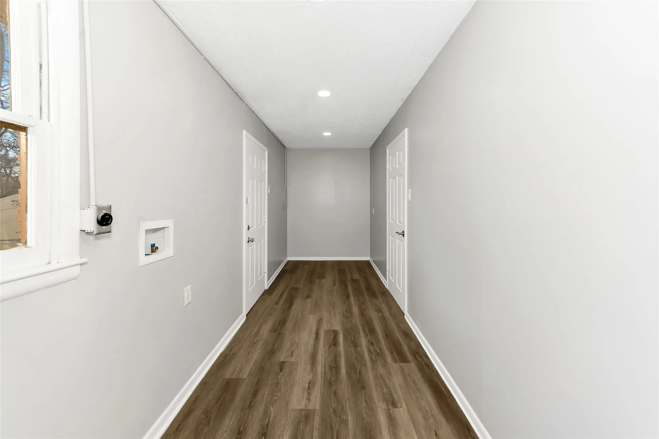 Oversized laundry room with extra space