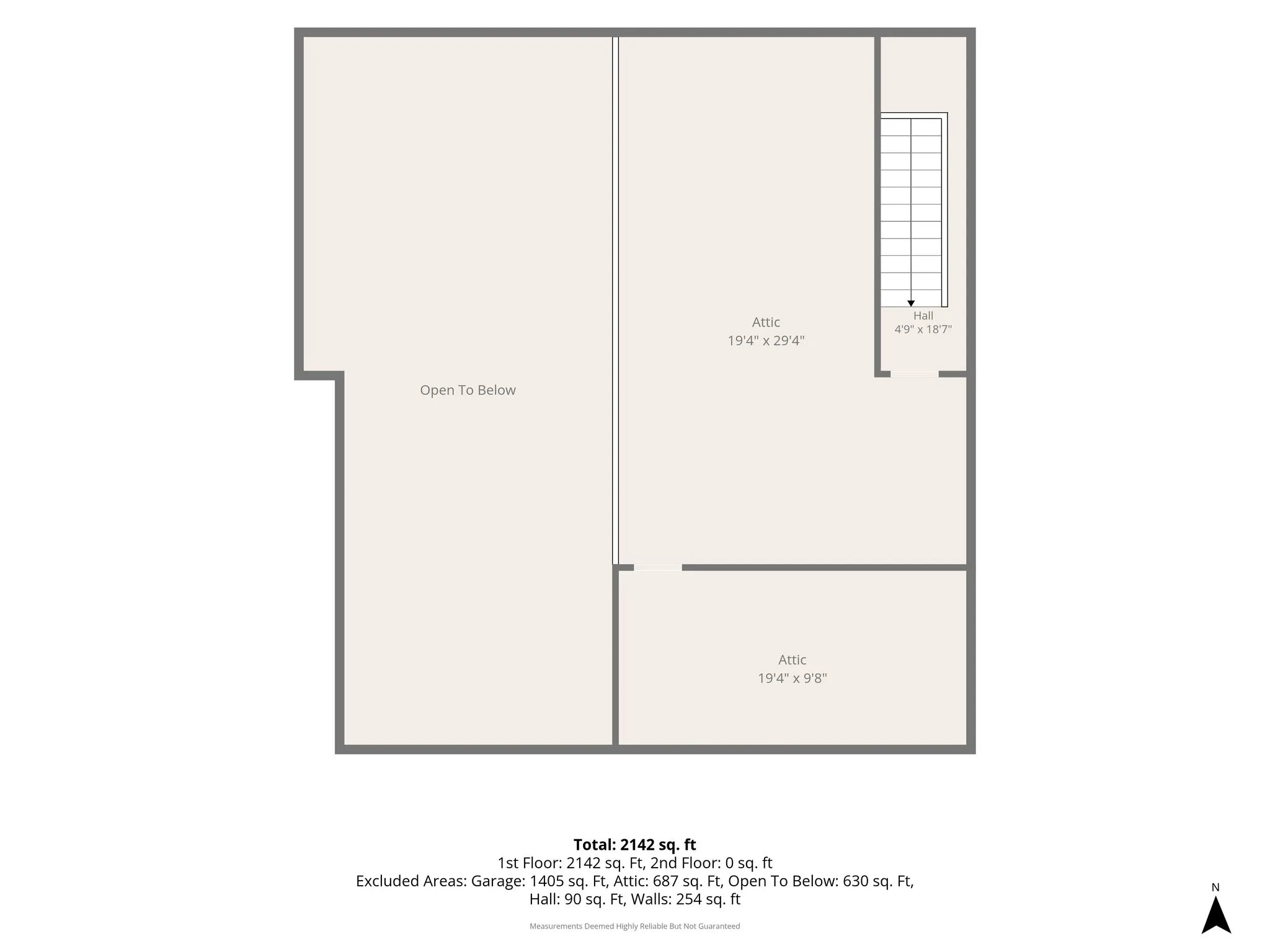 second floor above shop area