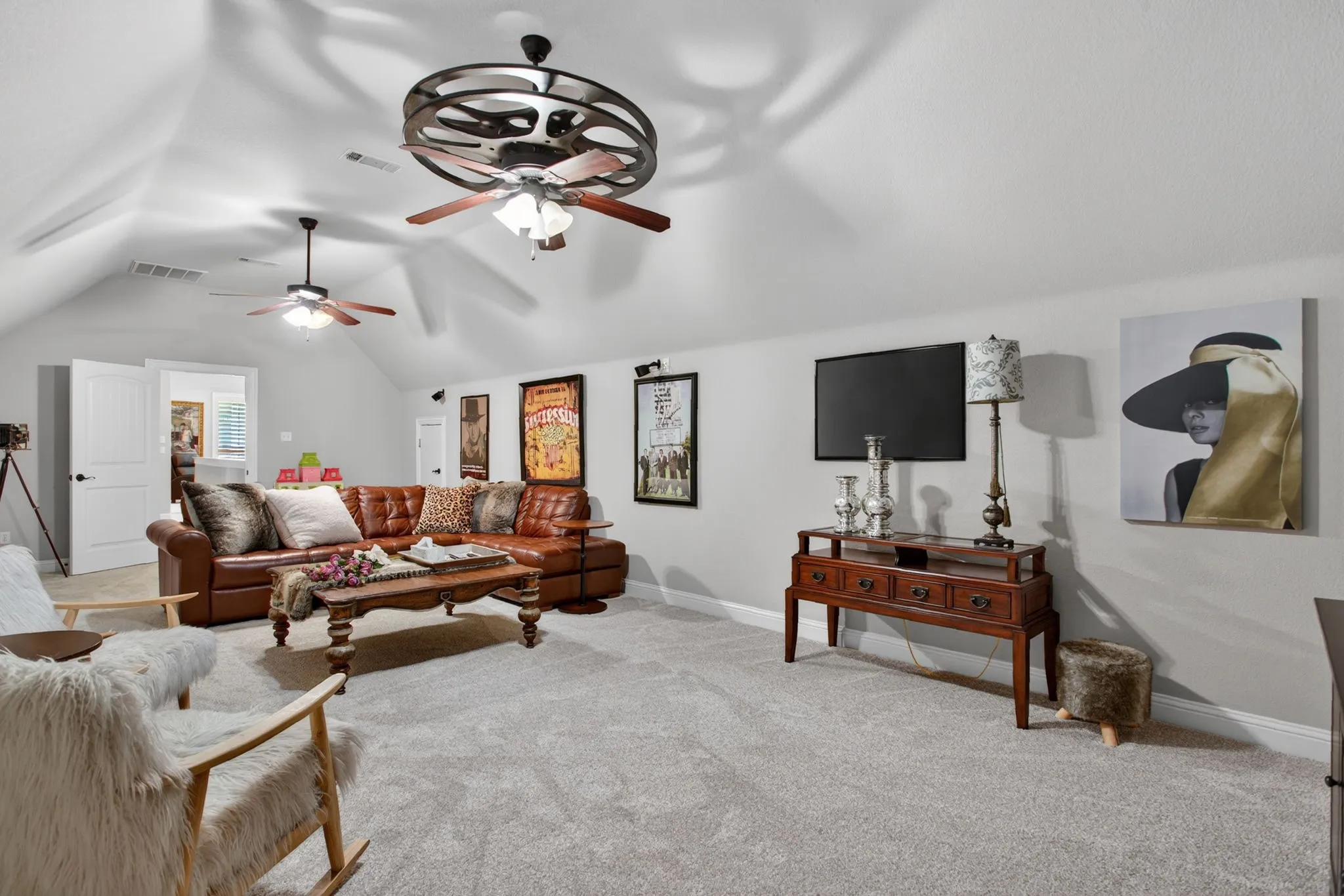 Upstairs media room
