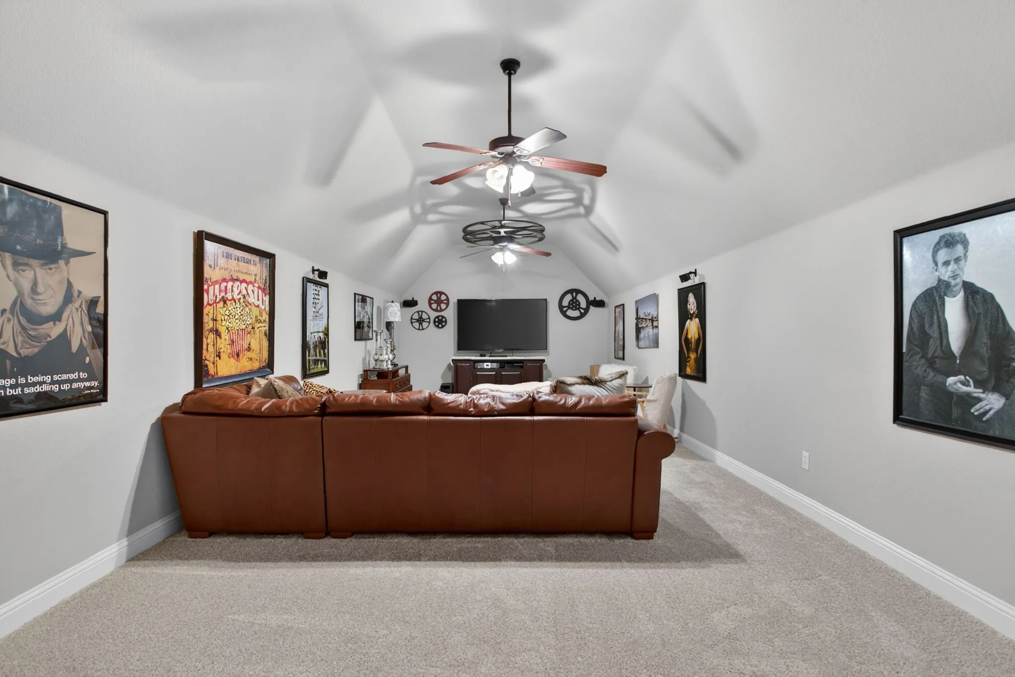 Upstairs media room