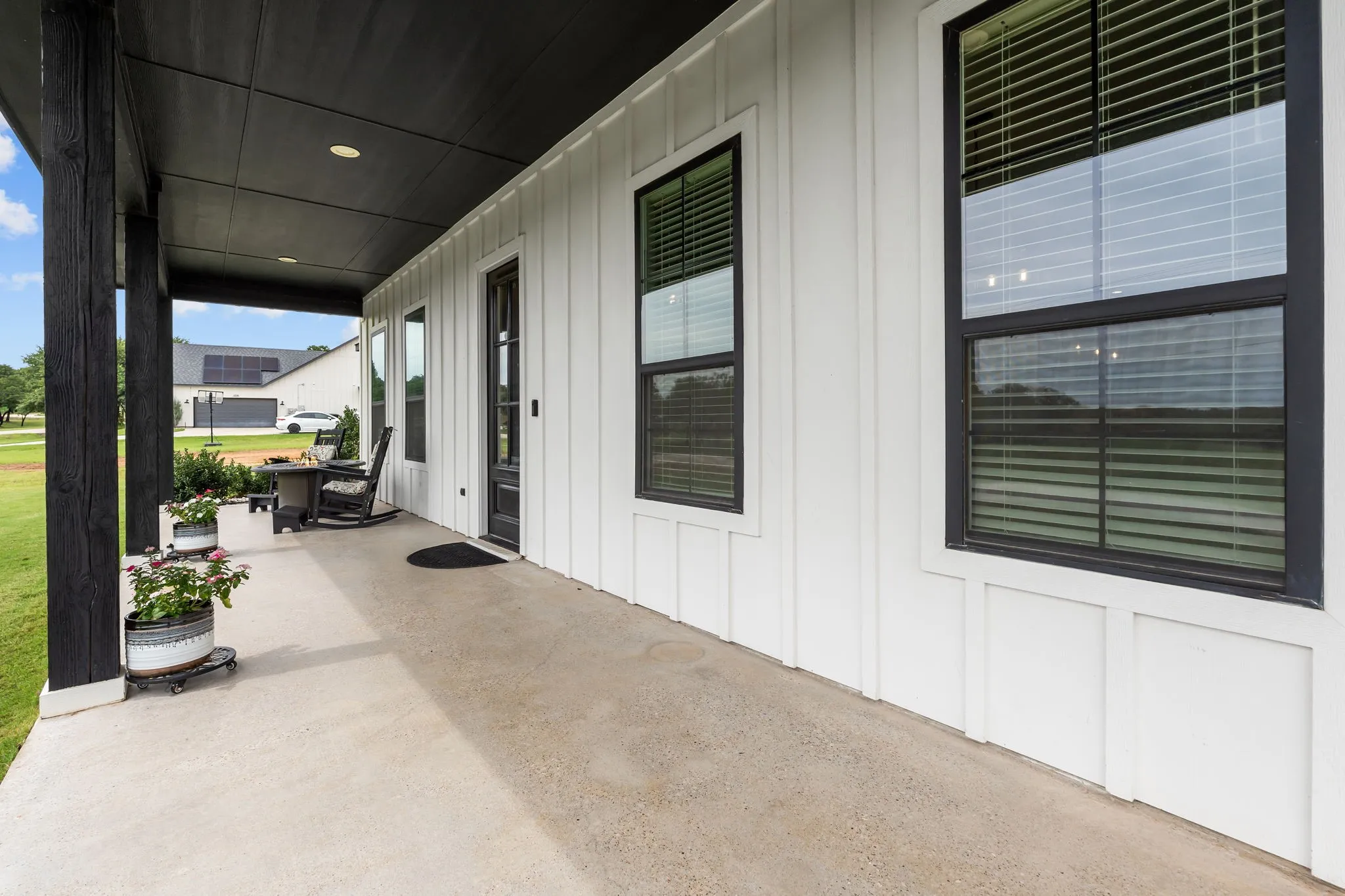 Large front porch overlooking beautiful sunsets
