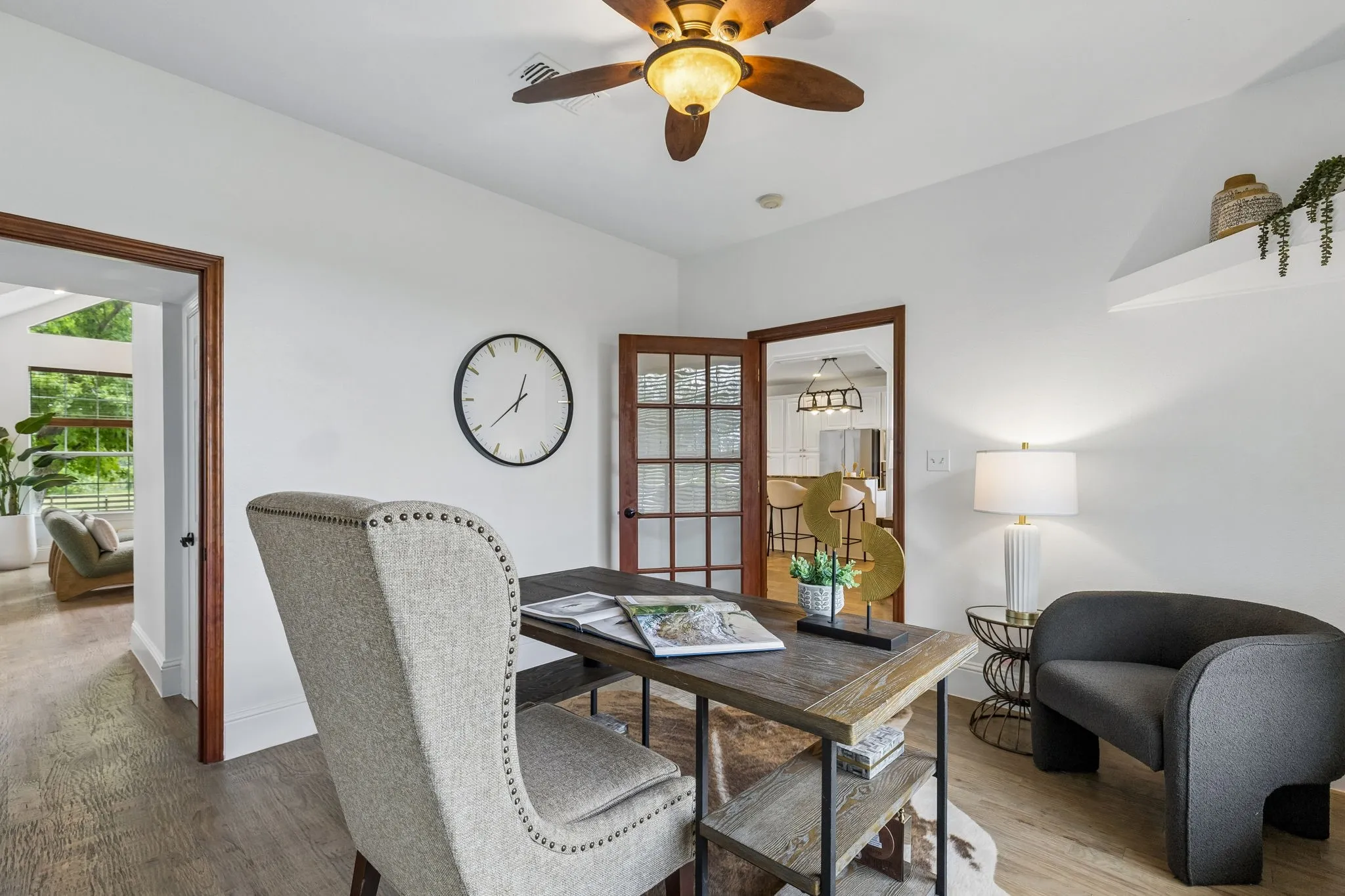 French doors in office