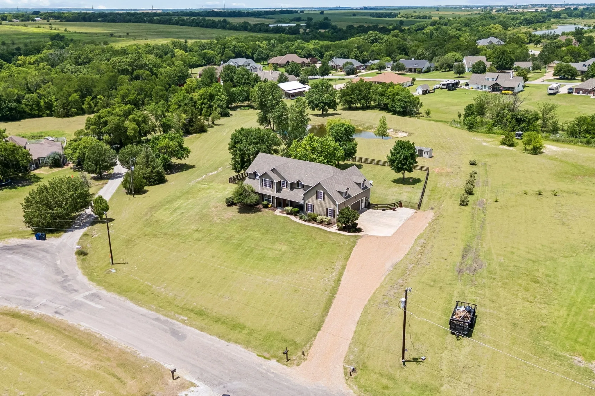 View of pond included in acreage