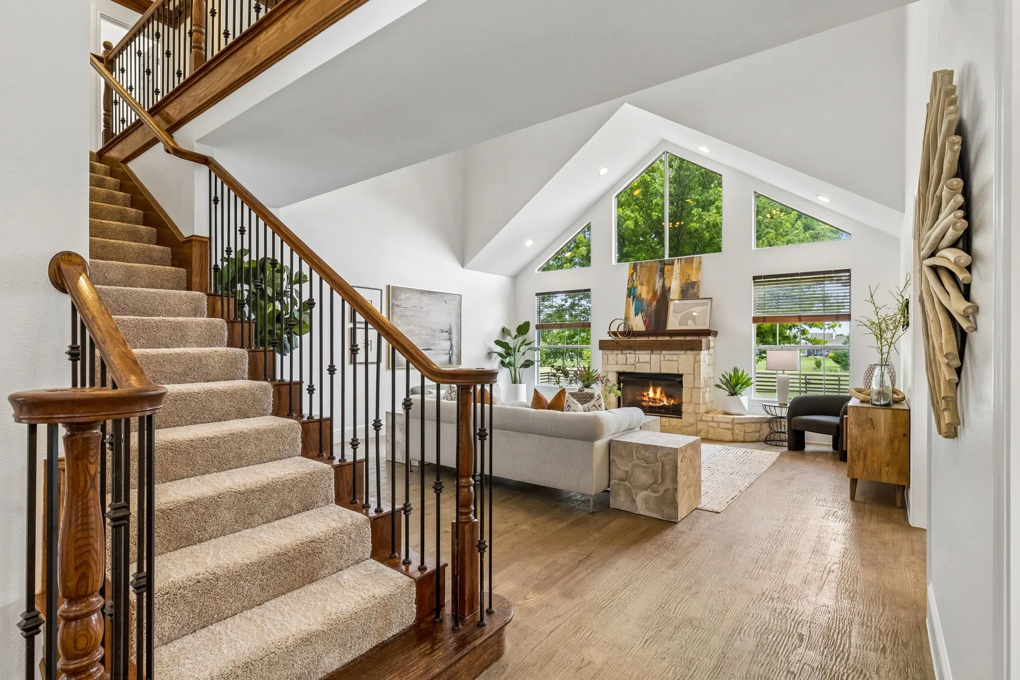 Greeted by light filled rooms