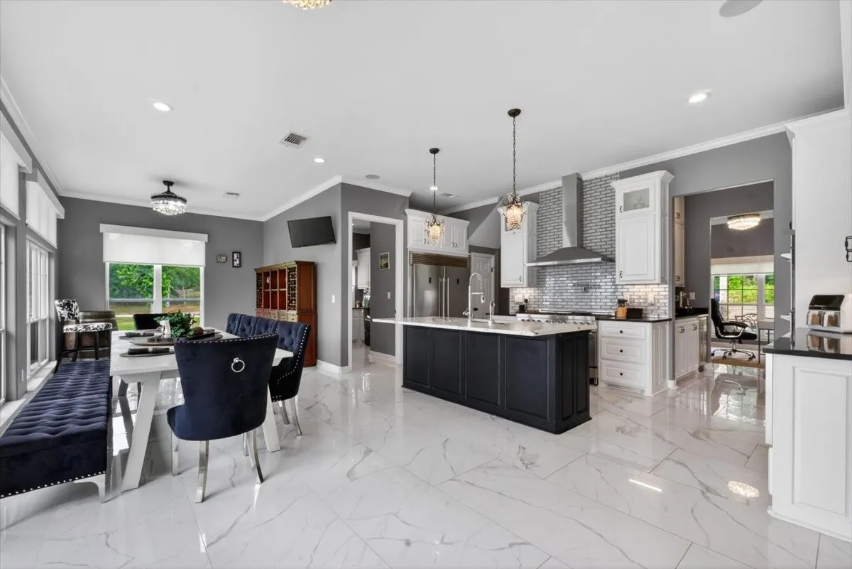 Kitchen with Lake Views and Top of the line Appliances
