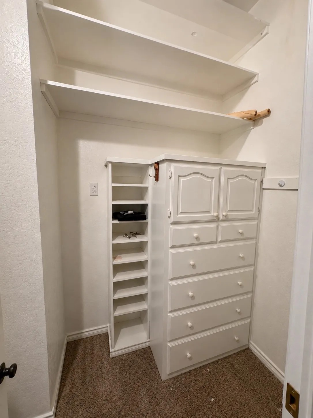 two master closet his and her sides