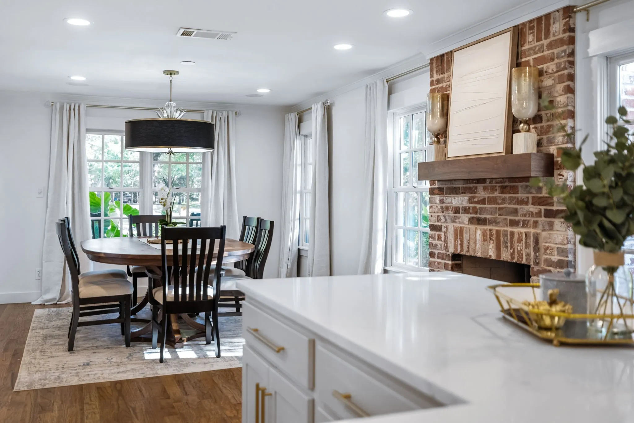 A cozy fireplace makes this space complete!