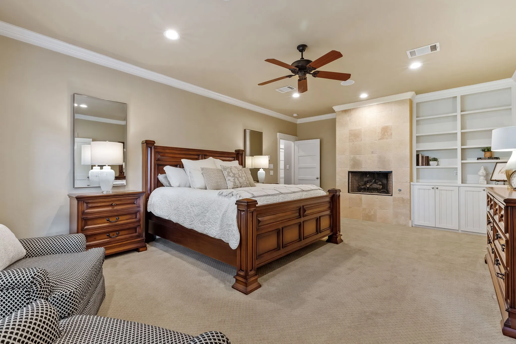 Note the custom built-ins and fireplace creating a cozy and inviting ambiance!