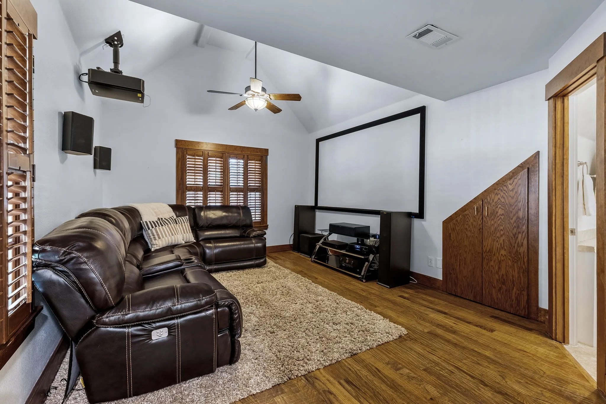 5th Bedroom is currently utilized as a Media Room