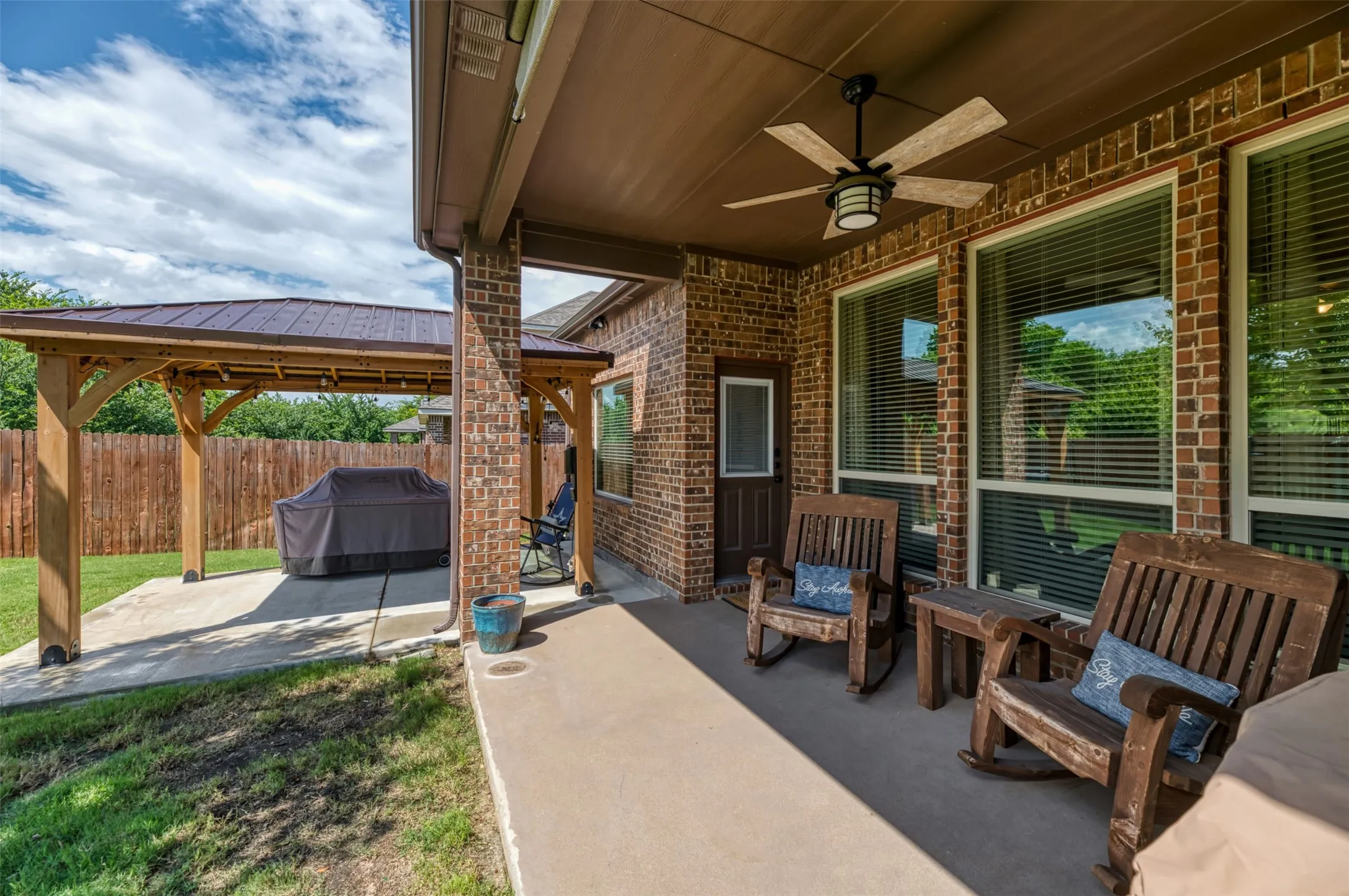 Entertain family and friends in this great back yard area with covered porch and gazebo