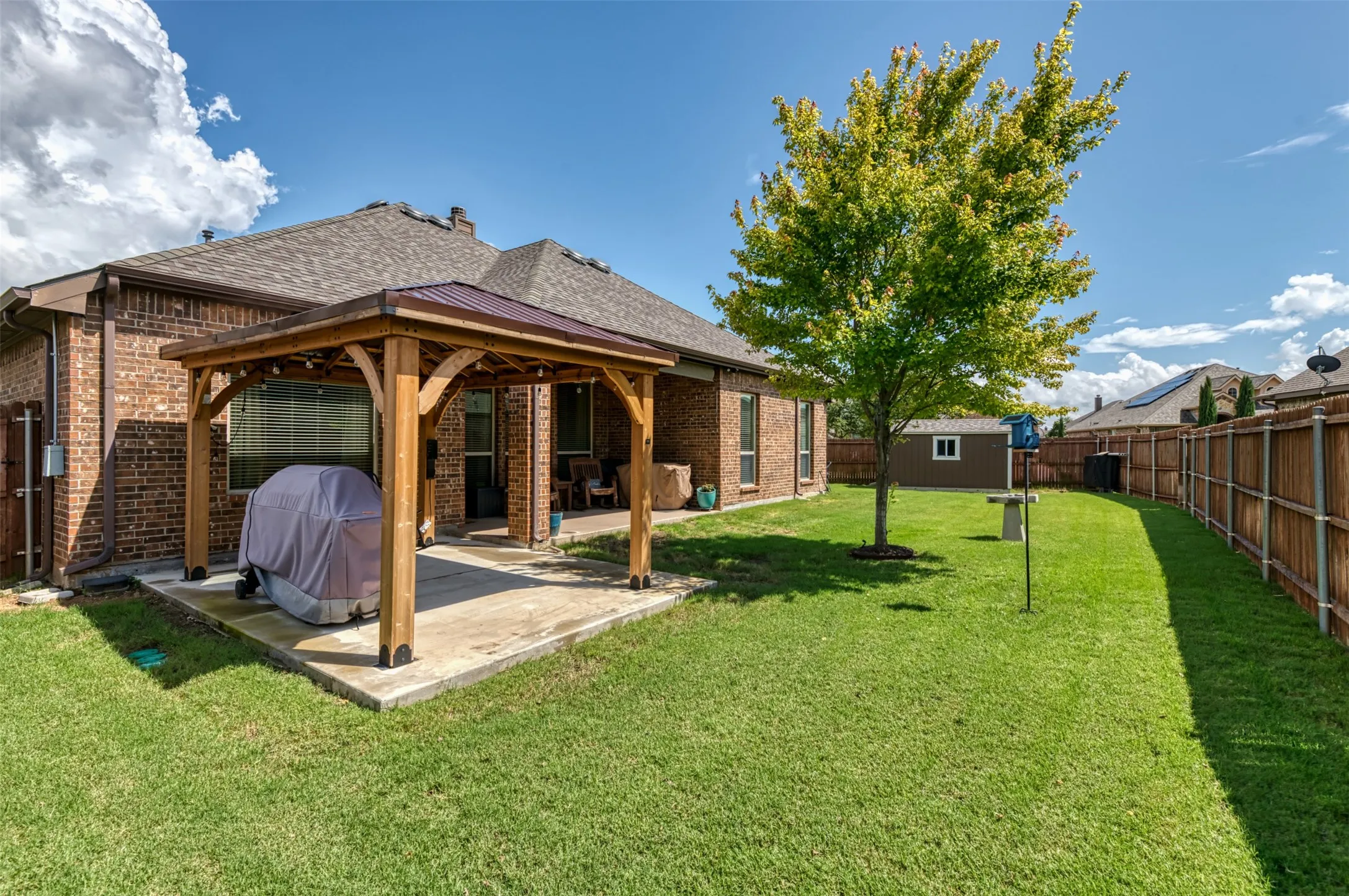 Another view of the backyard area
