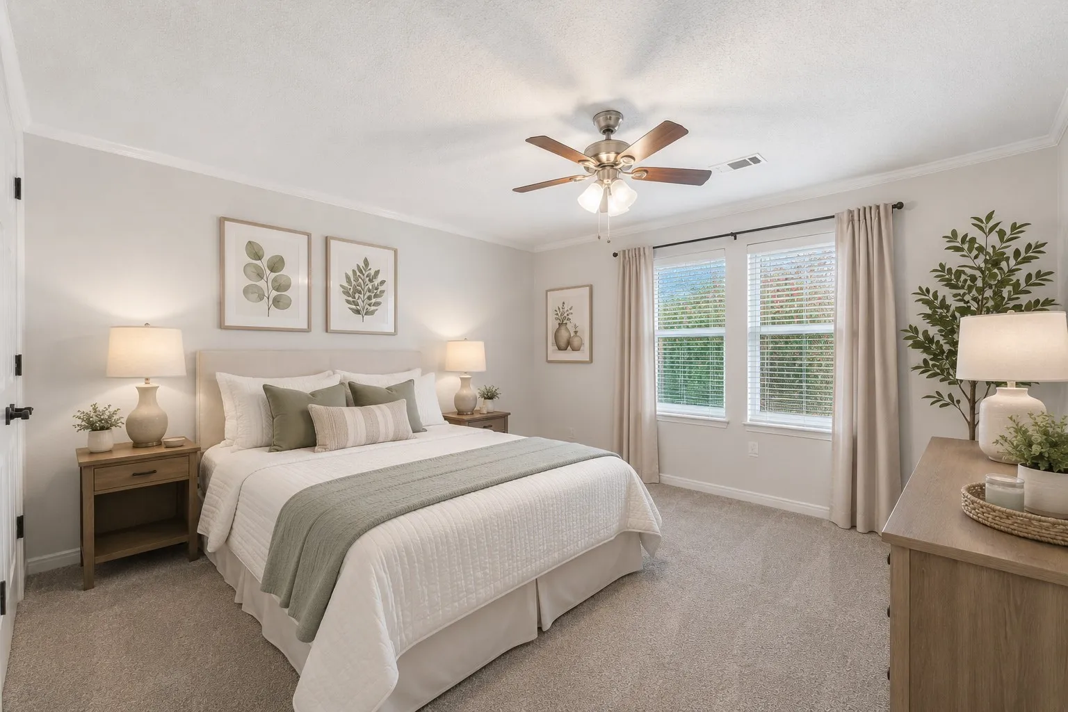 Oversized Secondary Bedroom, Virtually Staged