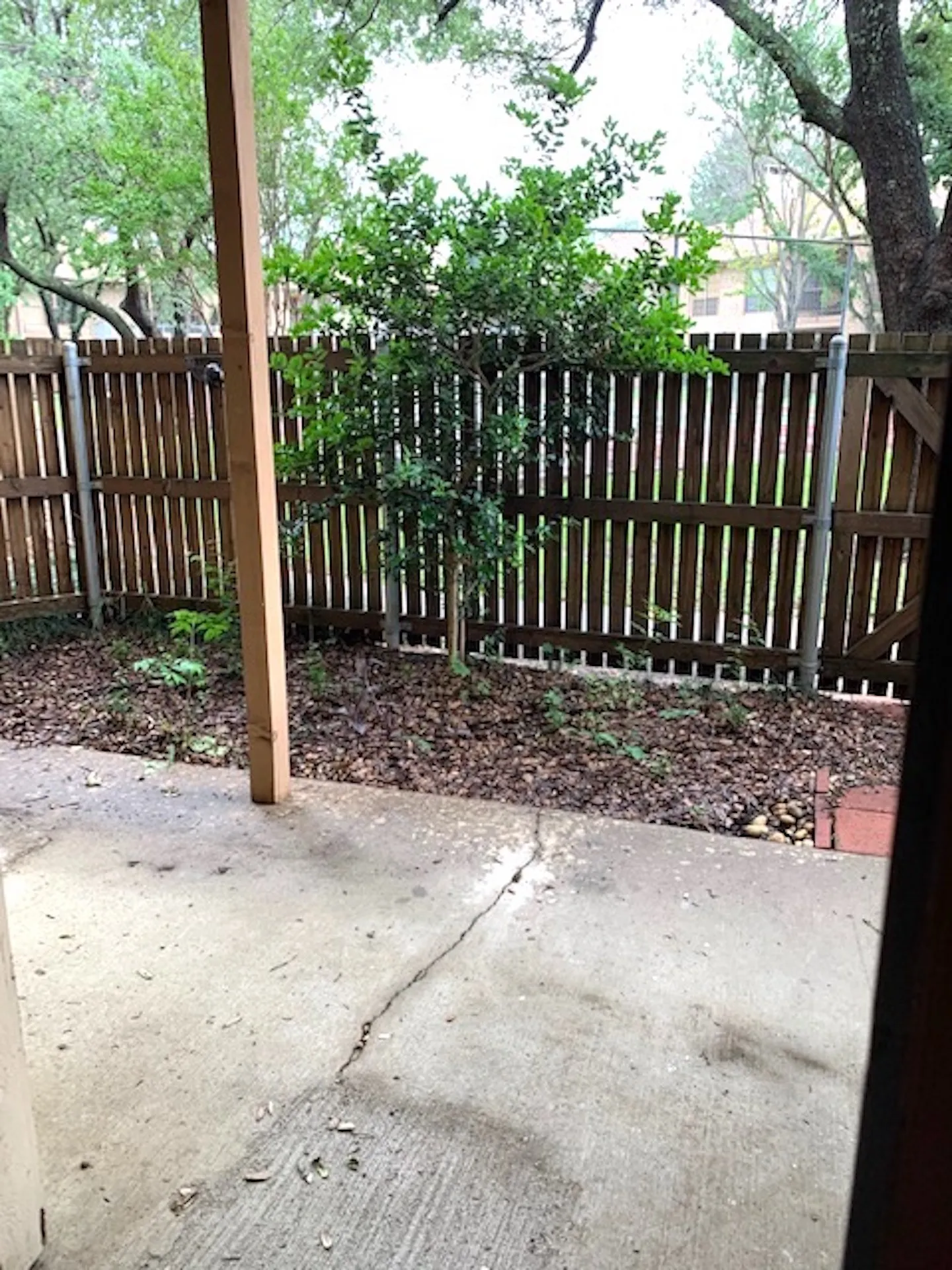 Fenced patio