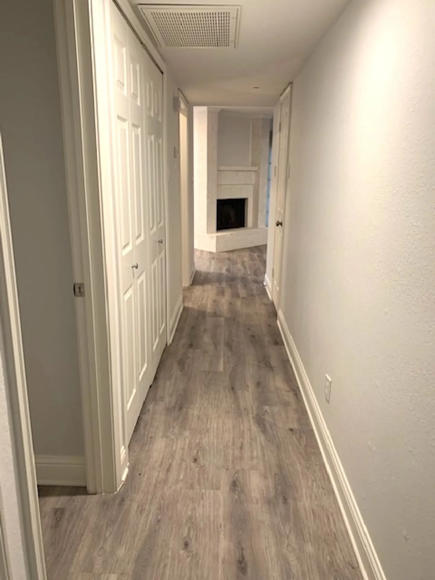 Hallway from living area towards bedrooms