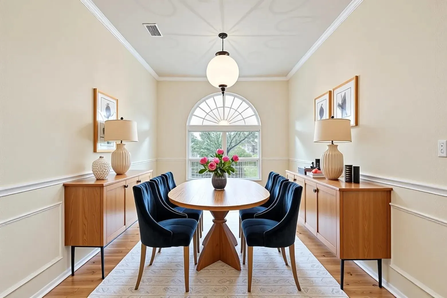 Digitally Staged with neutral paint and updated lighting.