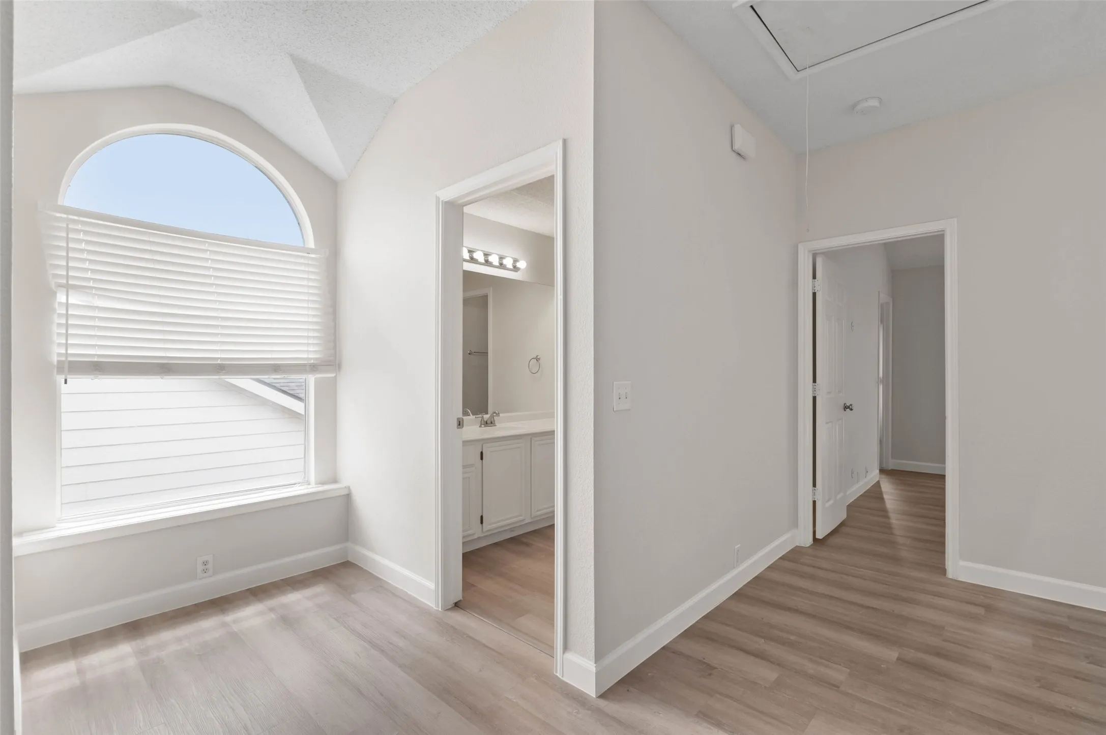 Open area at top of stairs with bedrooms