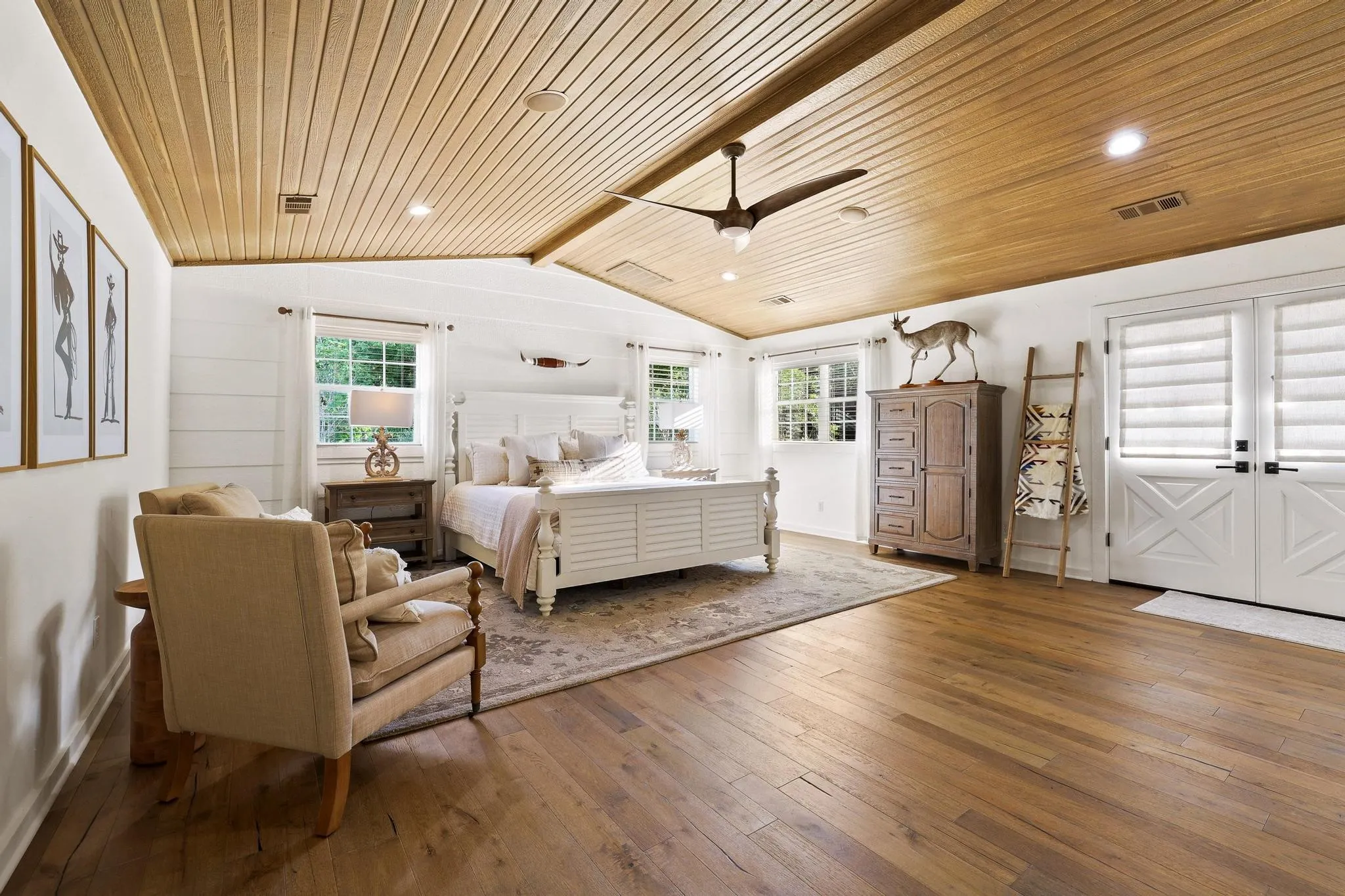 Double door entrance leads to private porch.