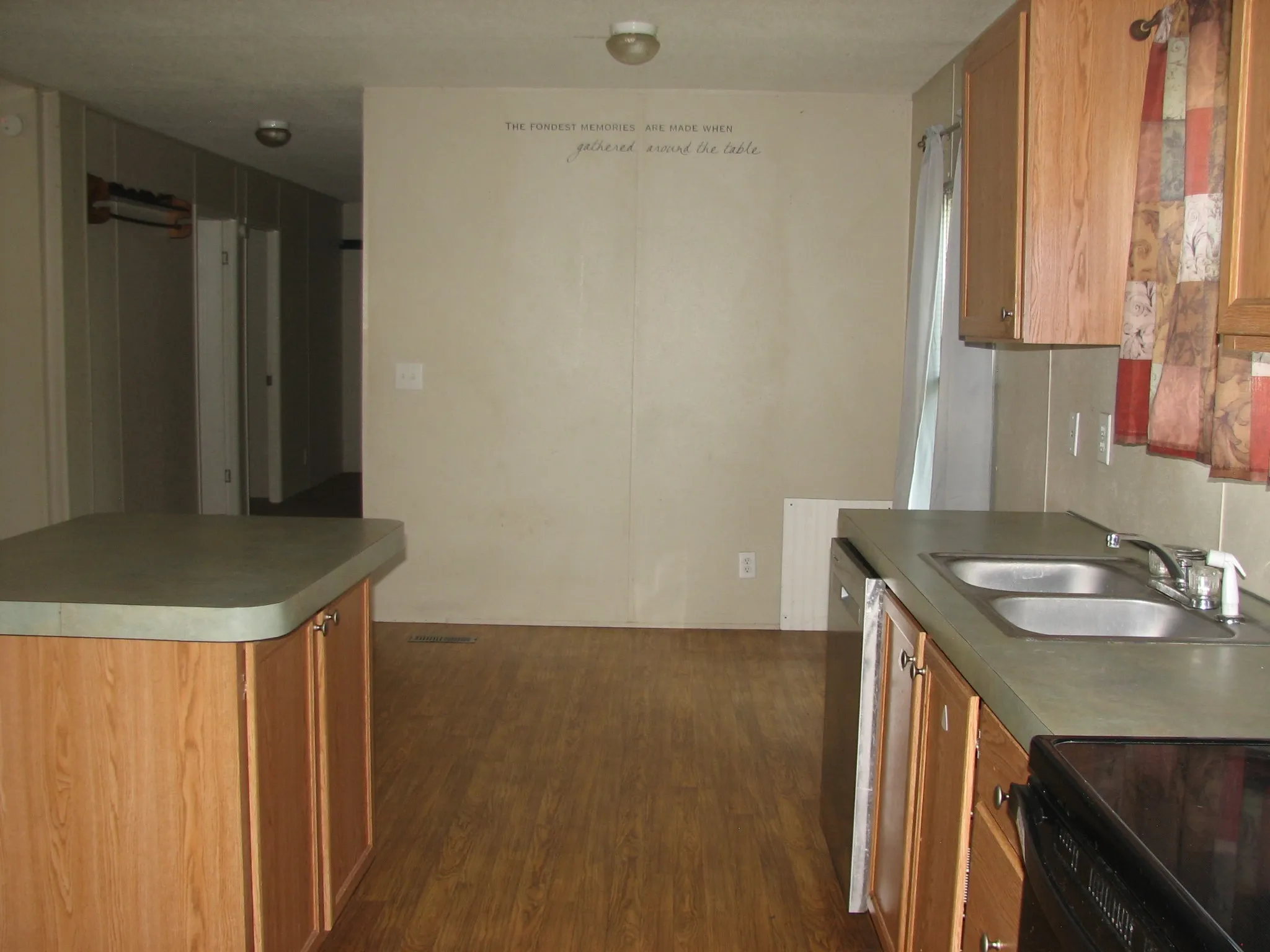 large kitchen with plenty of cabinets