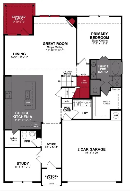 Beazer Homes Lake Pointe at Paloma Creek Cascade Floorplan.