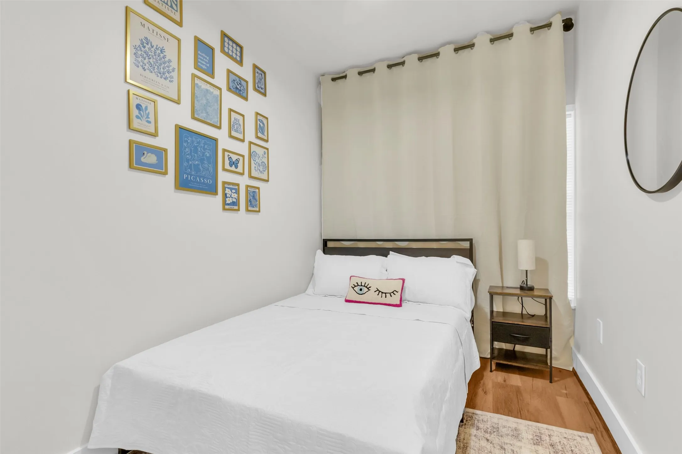 Hardwood-style flooring throughout