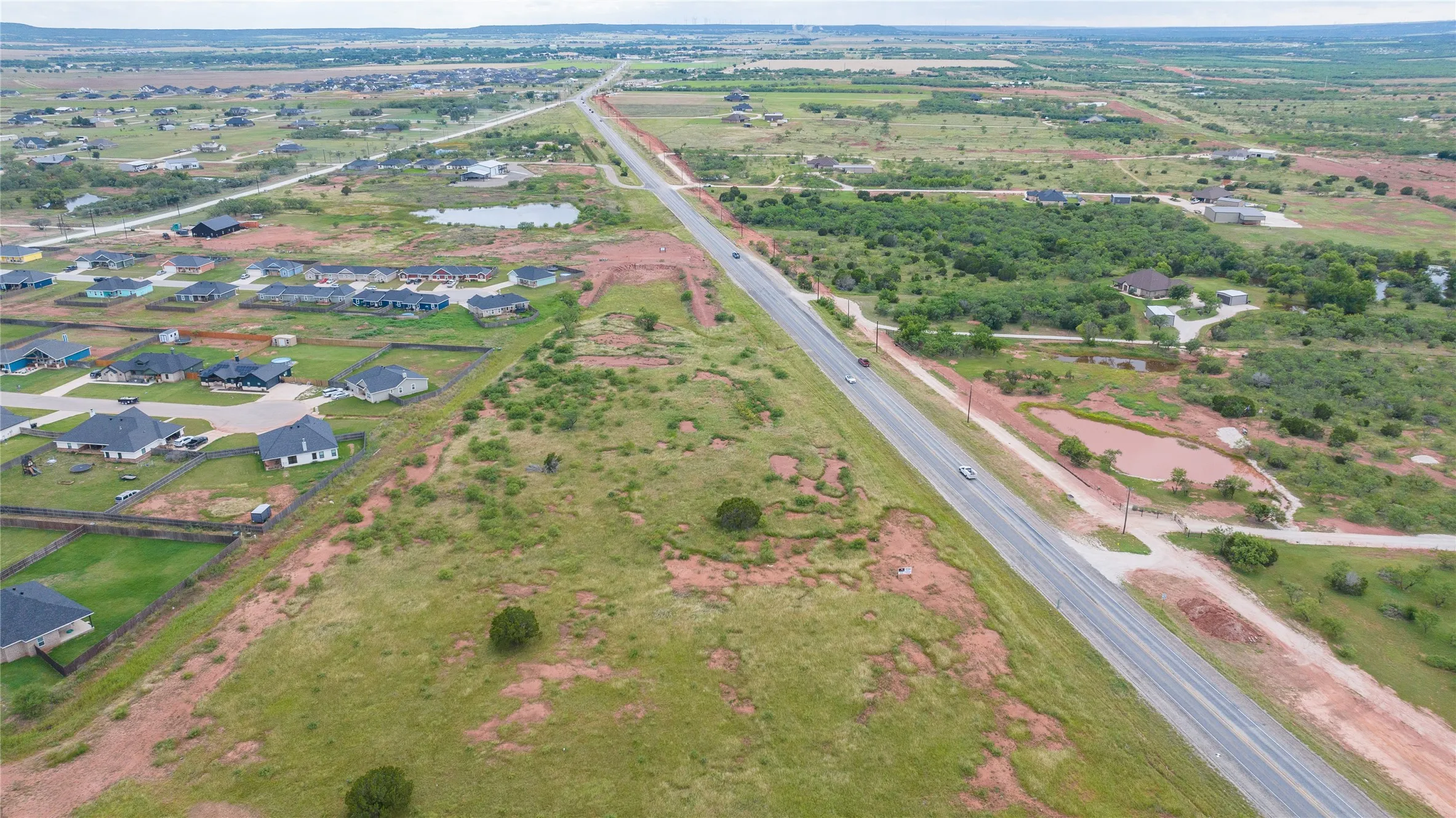 Aerial view facing west
