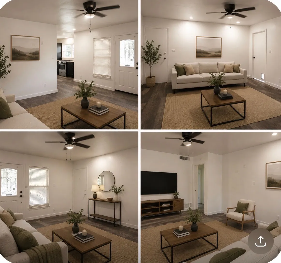 Virtually Staged Livingroom
