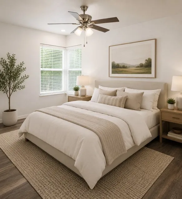 Virtually Staged Primary Bedroom