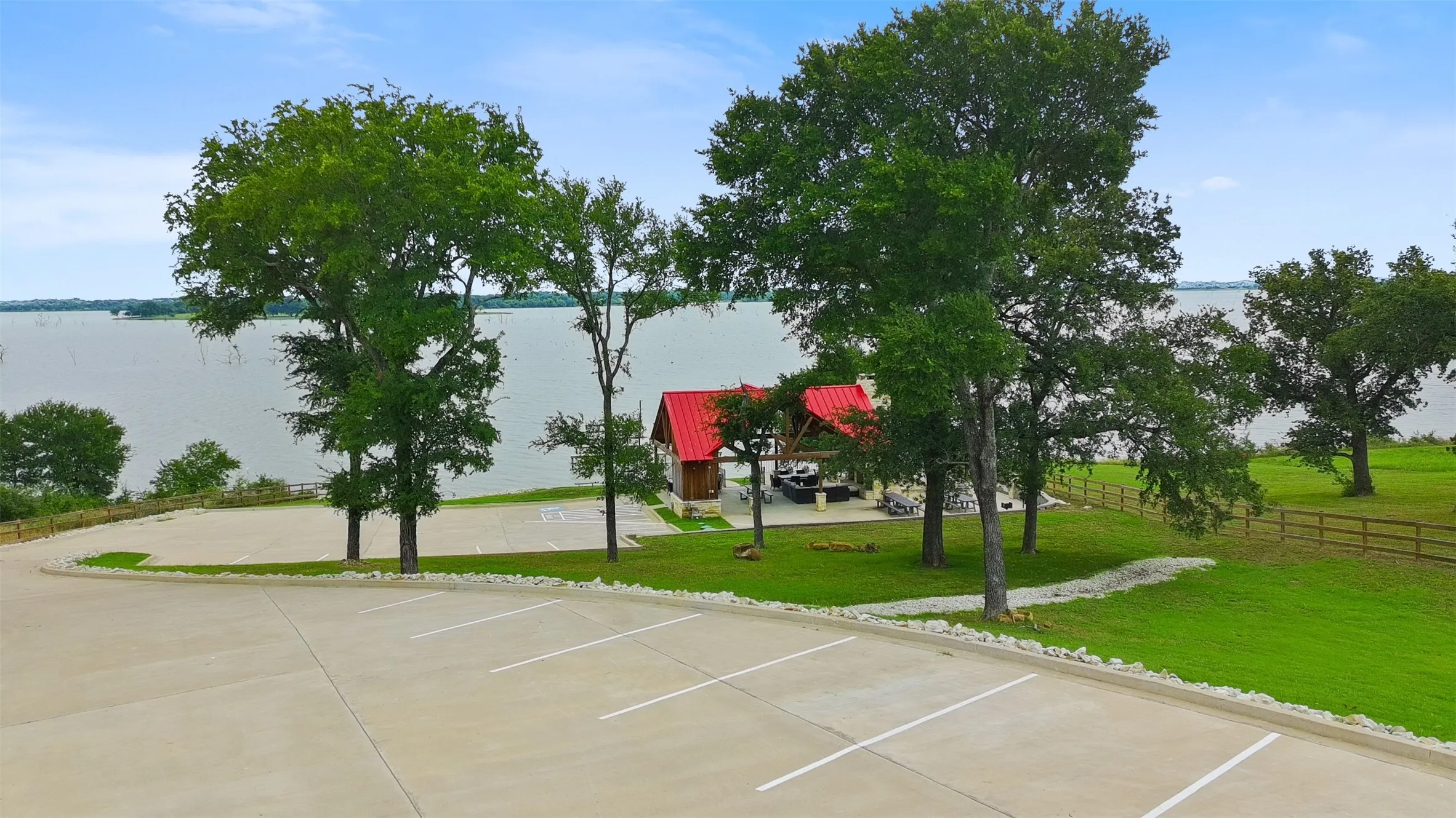 Community parking and boat Ramp