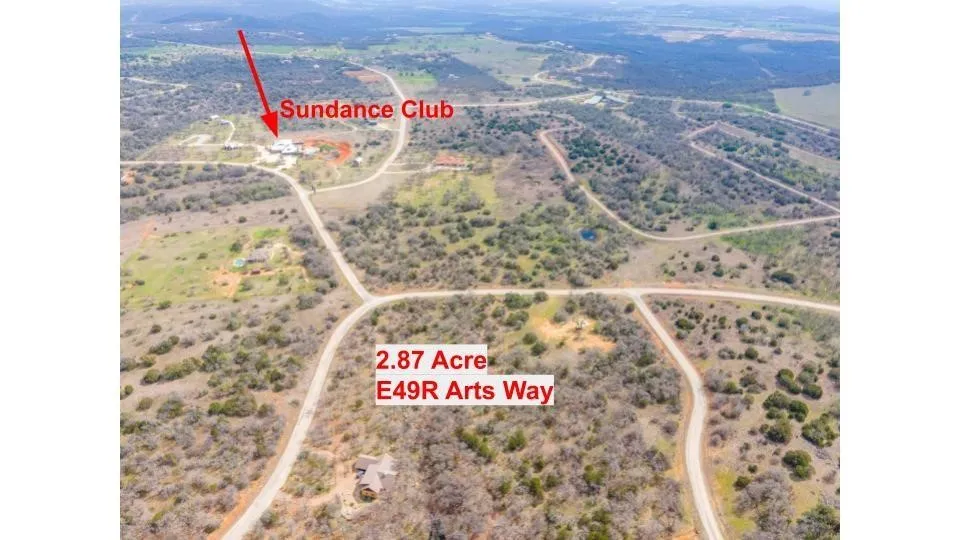 Bird’s eye view highlighting property proximity to Sundance Club pools, cabanas, restaurant, and pickleball courts