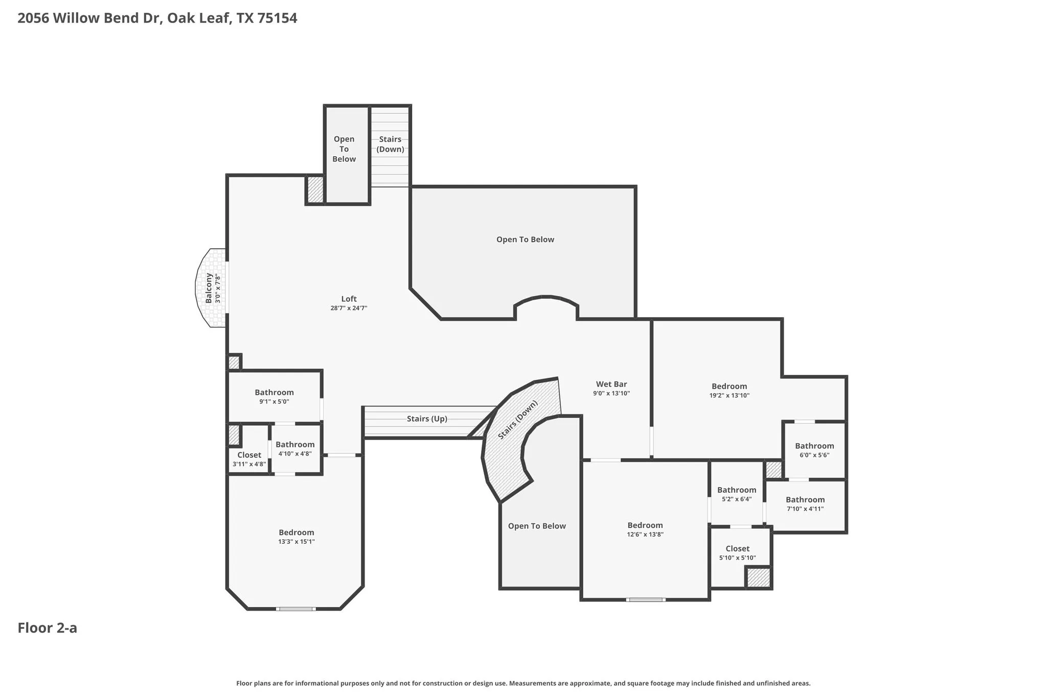 Upstairs main home. Dimensions may not be accurate.