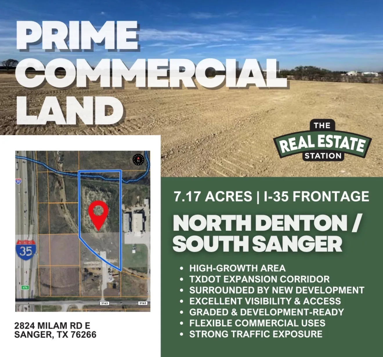 Unimproved Land For Sale in Denton County , 2824 Milam Road E, Sanger, Texas 76266, 0, 0, Garage spaces, 0 Sqft, built in 0, mls#21296344, Real Estate Agent in Sanger, Homes For Sale in Denton county, Homes For Sale in Sanger, Realtor in Sanger Texas, Real Estate Brokerage Independent Realty Texas, Luminita Cordes Realtor