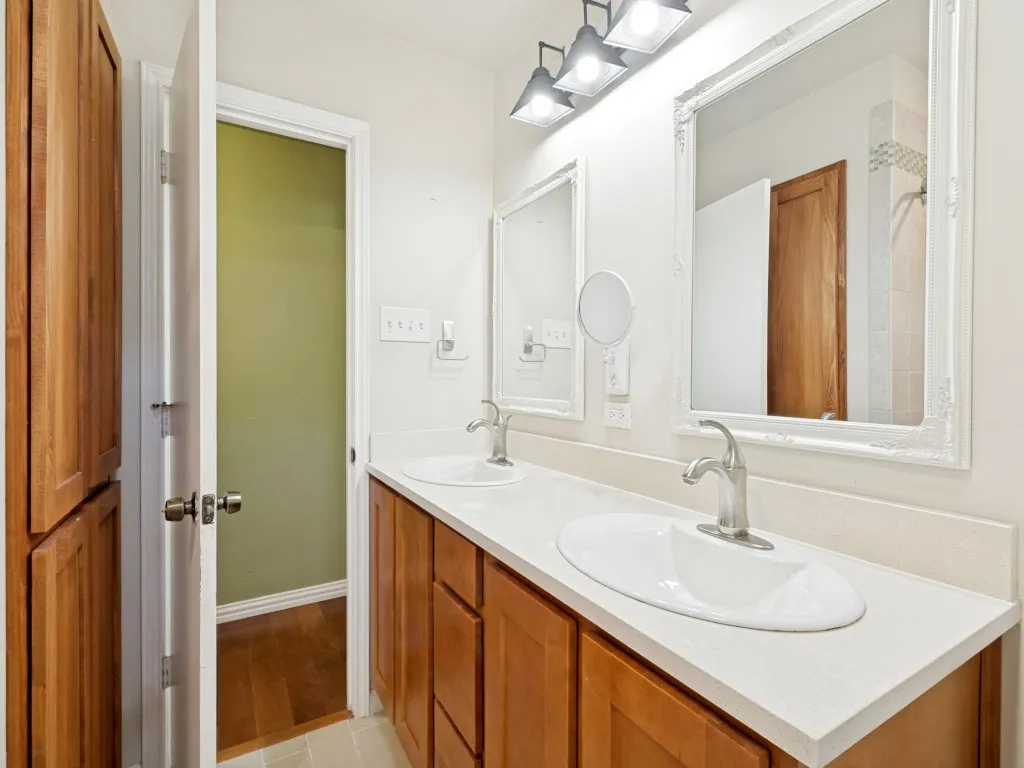 Additional linen closet behind door