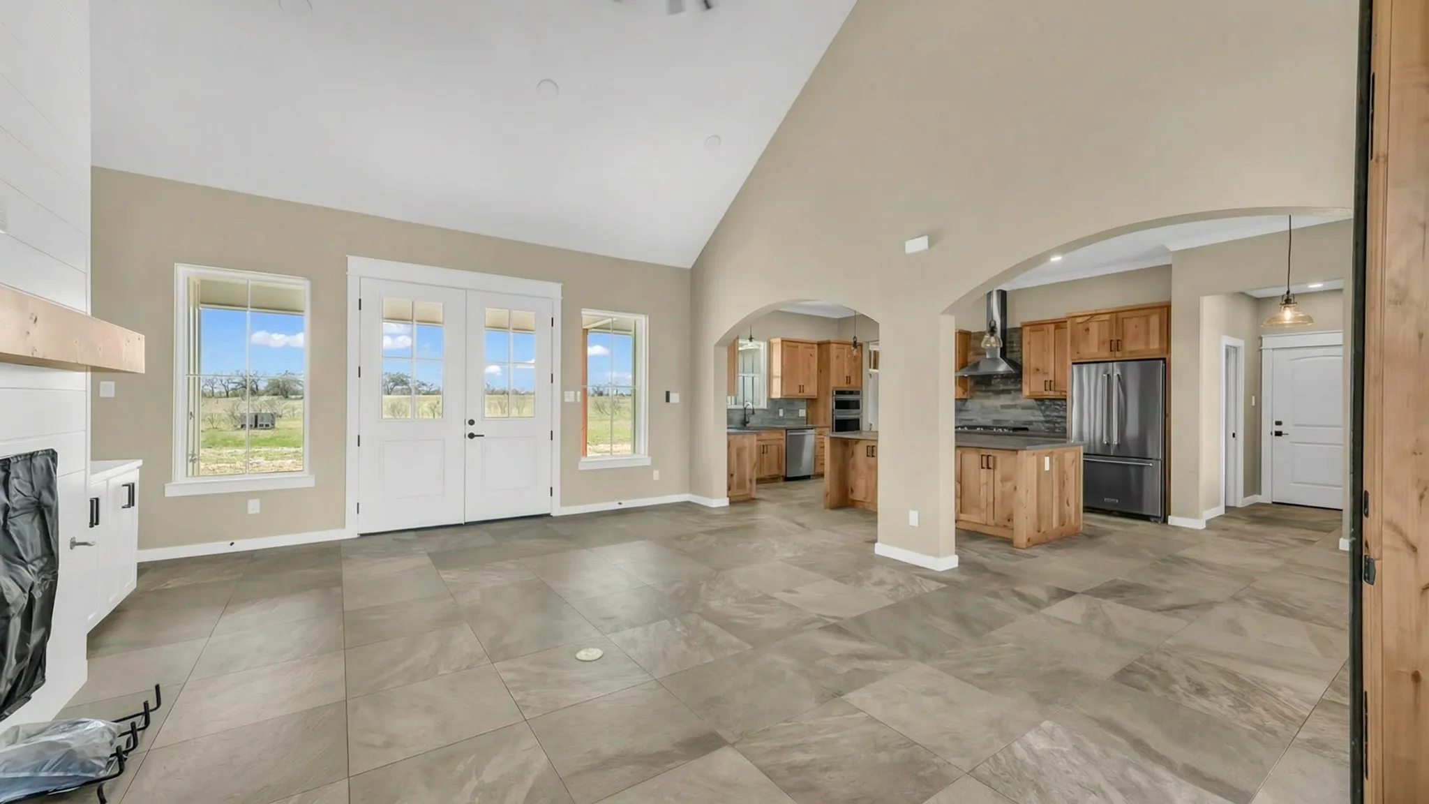 Open living area. Pick your flooring, paint, fixtures, & more!