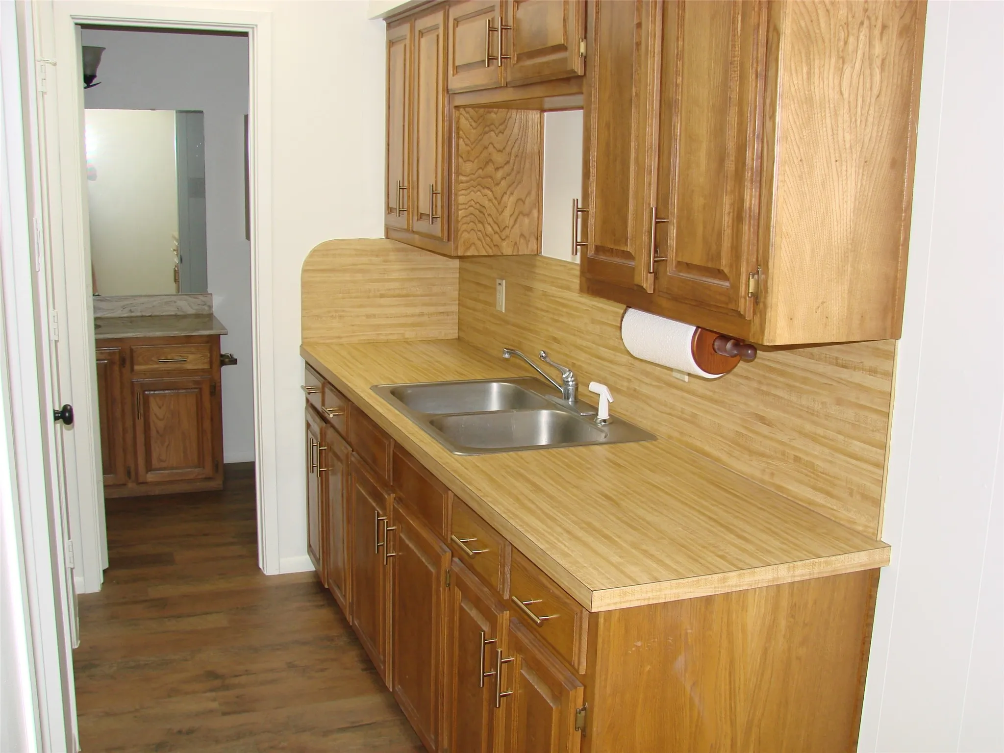 Suite A kitchenette features space for a refrigerator