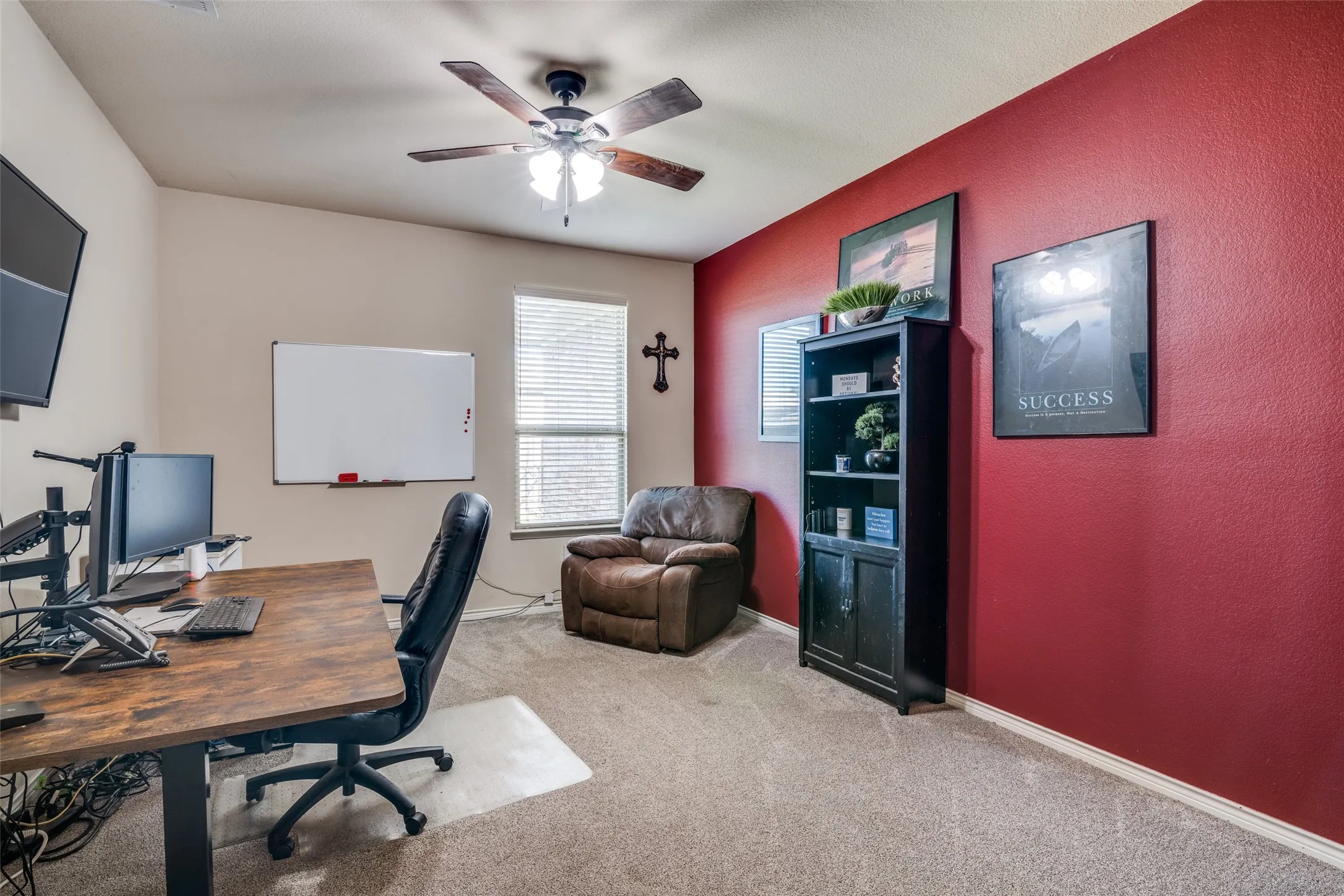Bedroom 5 being used as an office.