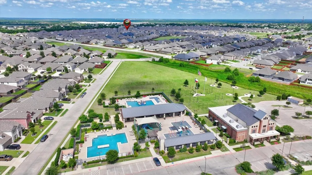 Ariel view of community amenities