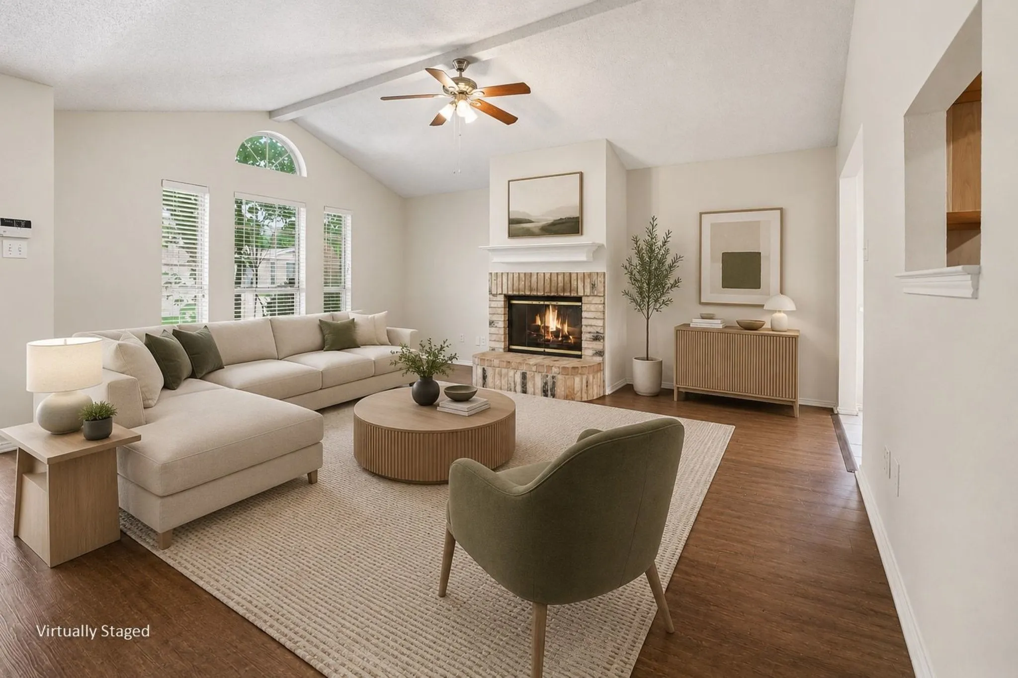 Virtually Staged living room