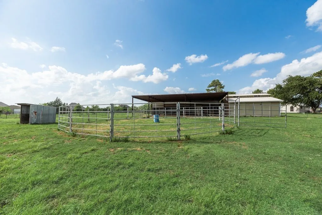 Pasture and barn view