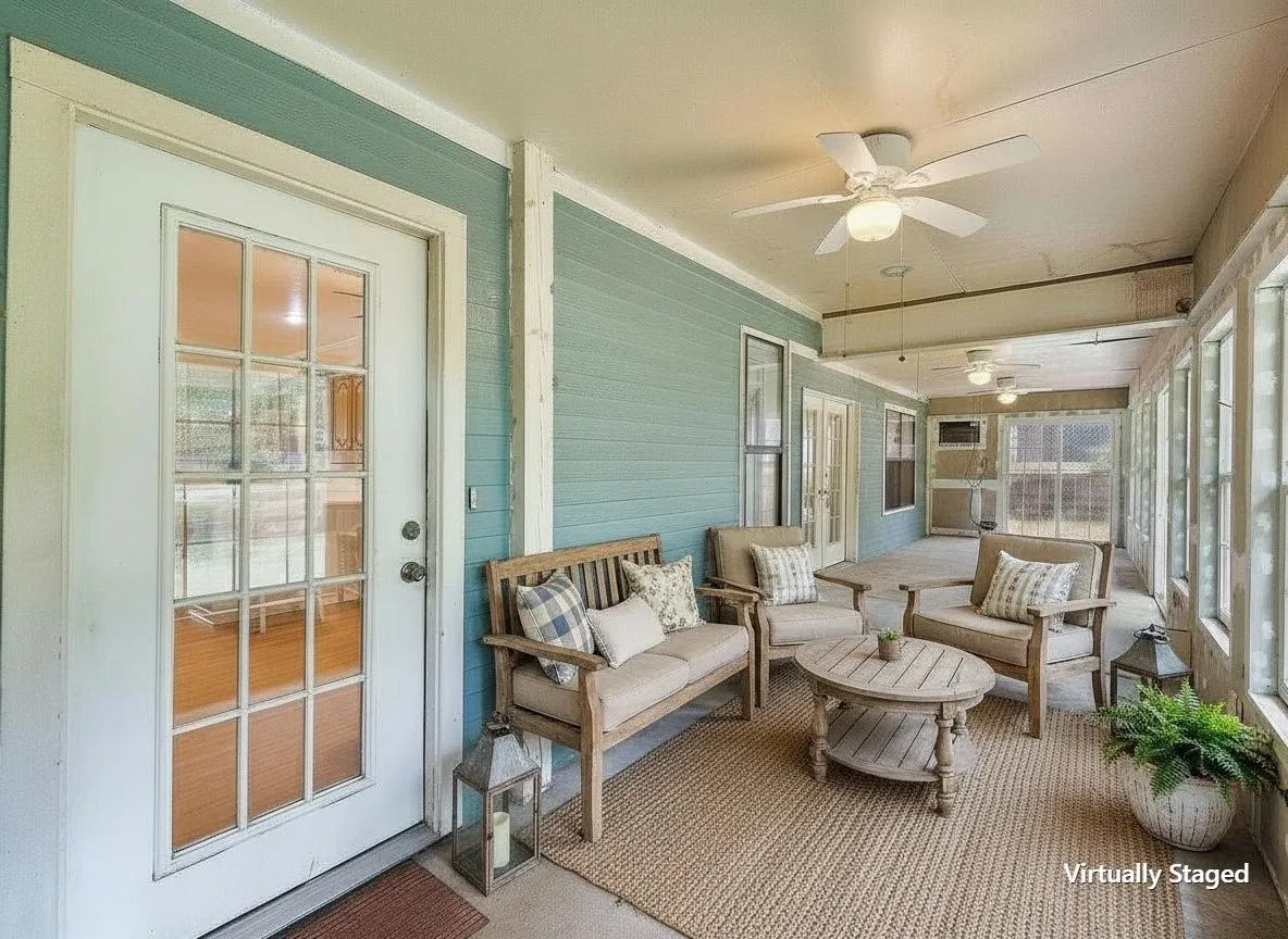 Enclosed sunroom offering a peaceful place to enjoy the outdoors year-round.
