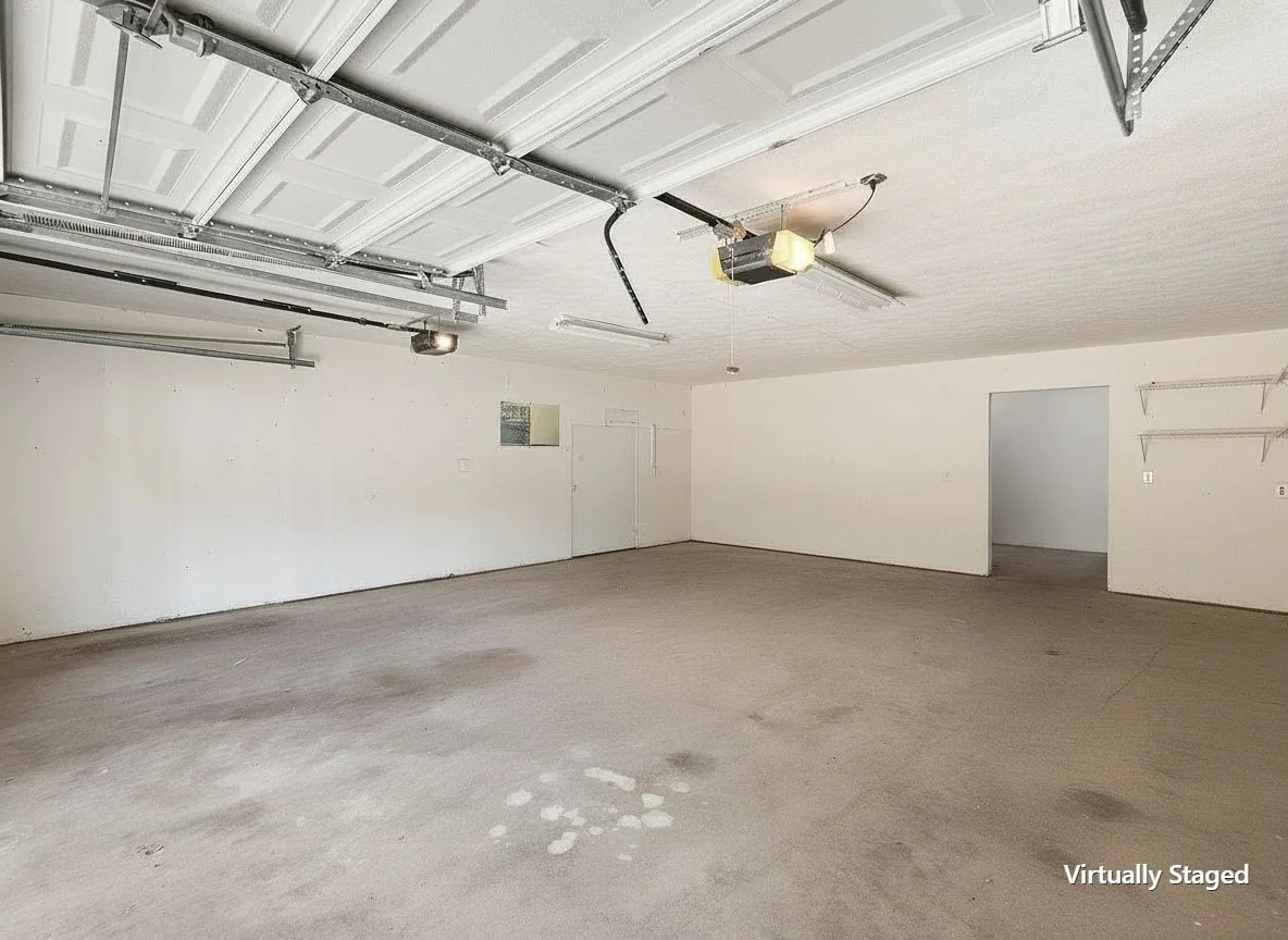 Oversized detached garage ready for hobbies, equipment, or additional parking.