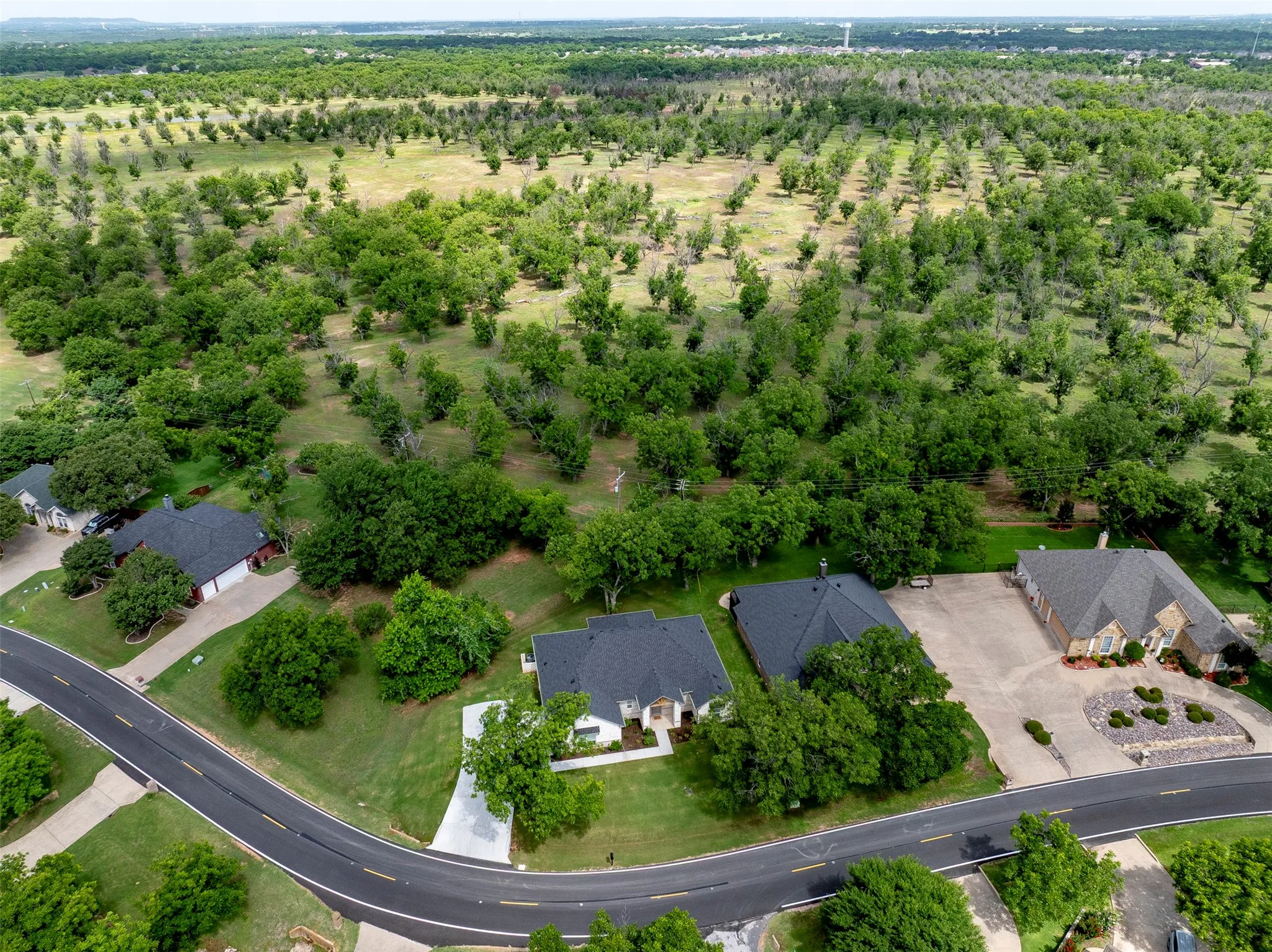 Home backs up to pecan orchard