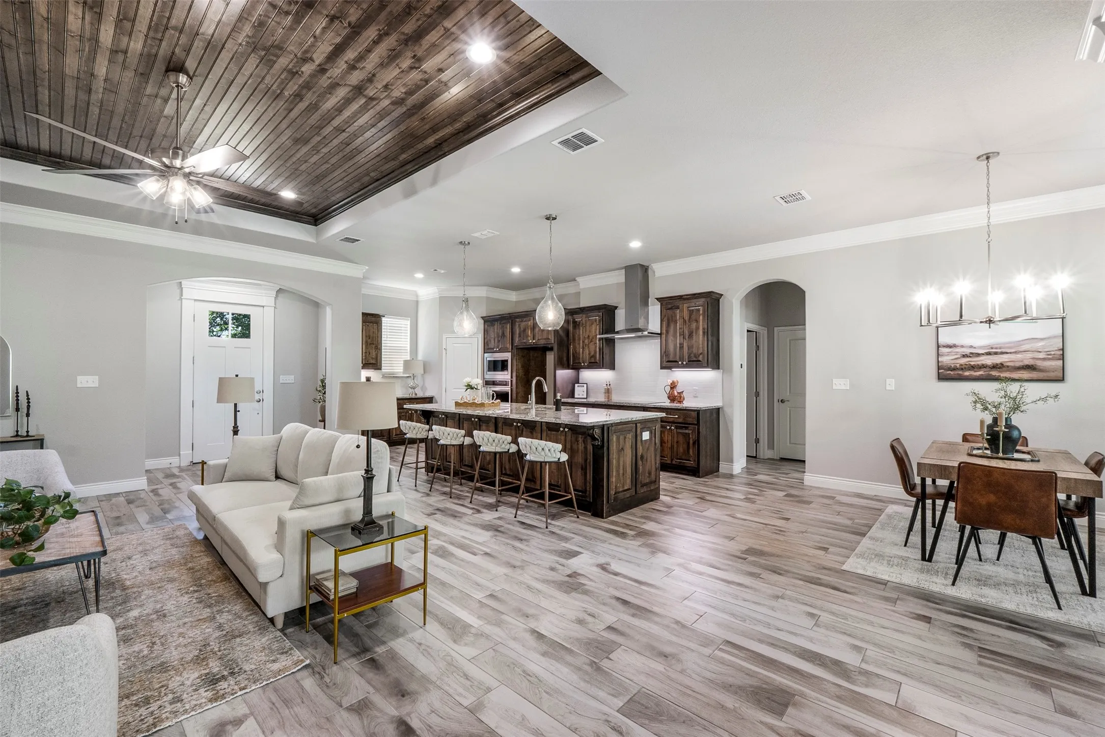 Dining area connected to the open-concept kitchen and living room.