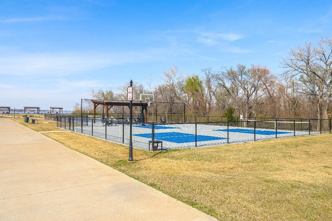 Pickleball and basketball courts.